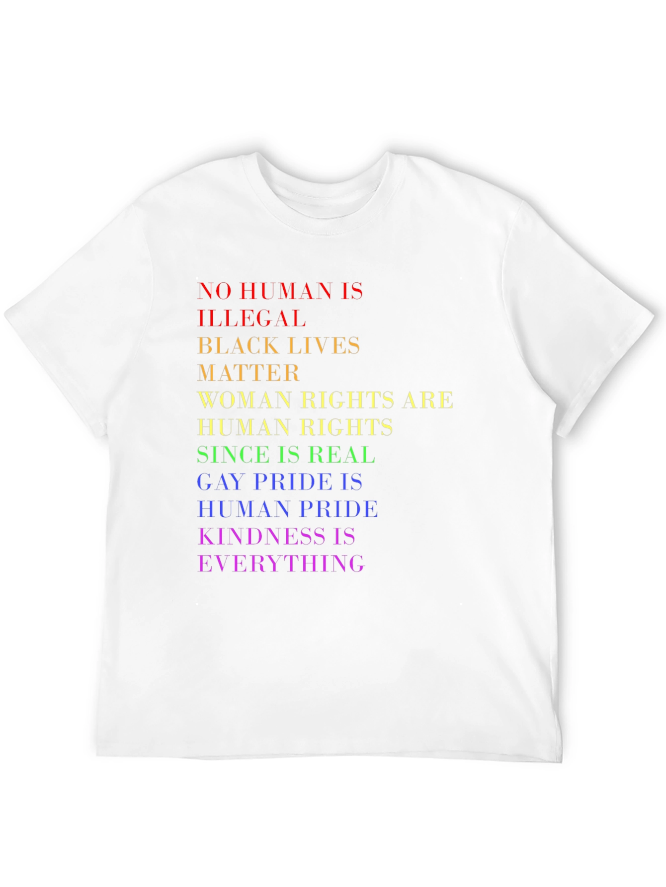 Equality Pride T-Shirt - No Human is Illegal