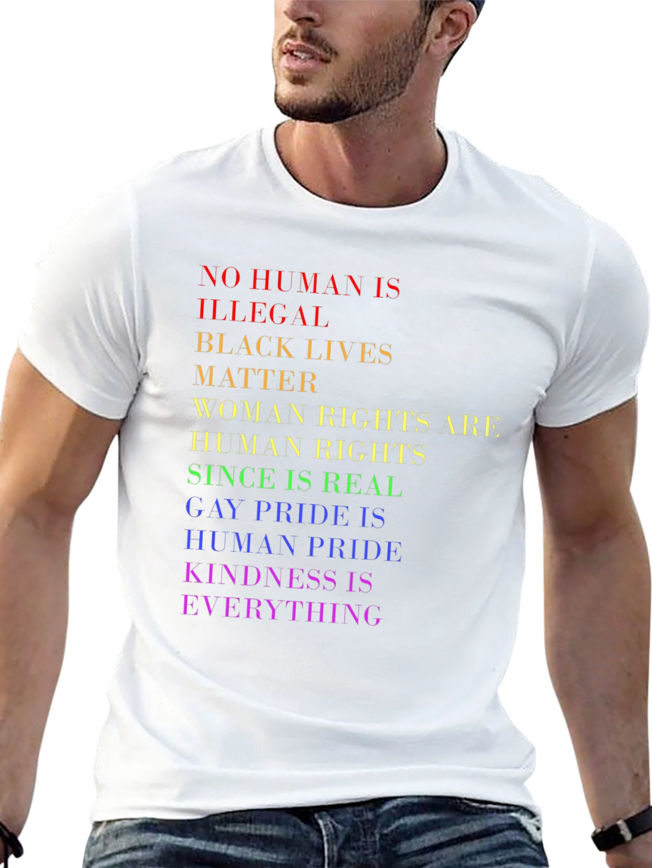 Equality Pride T-Shirt - No Human is Illegal