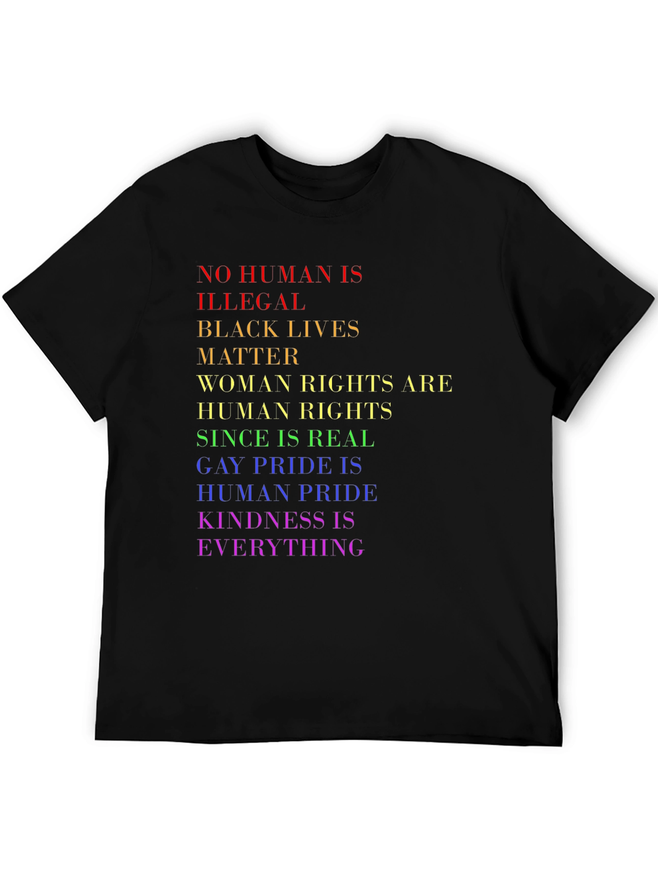 Equality Pride T-Shirt - No Human is Illegal