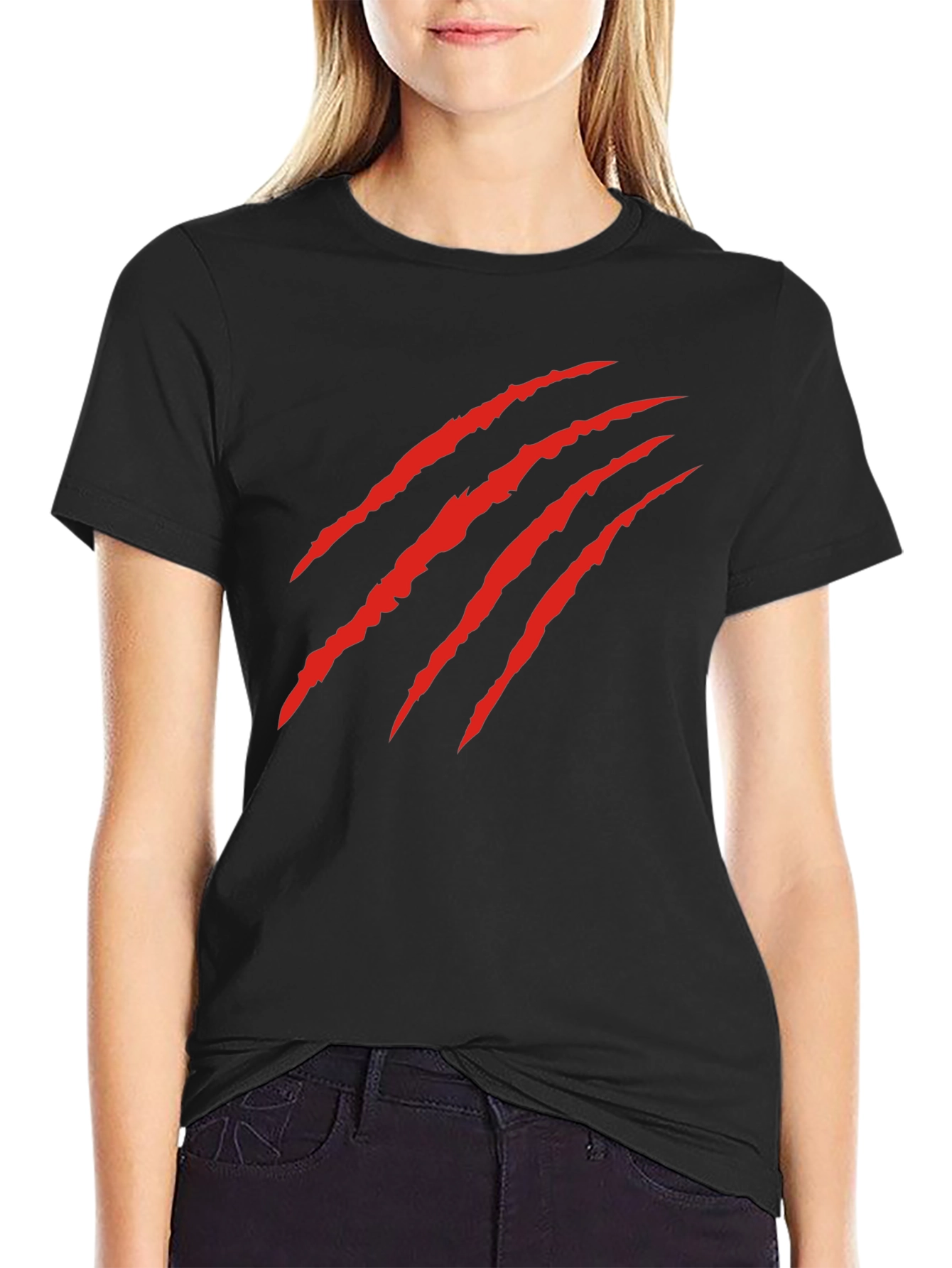 Claw Mark Graphic T-Shirt - Bold Statement Tee