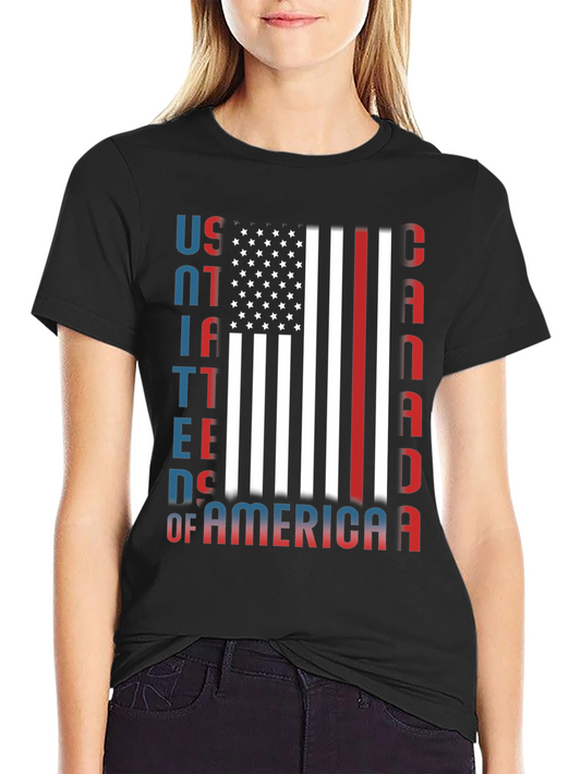 USA Canada Patriotic Graphic Tee