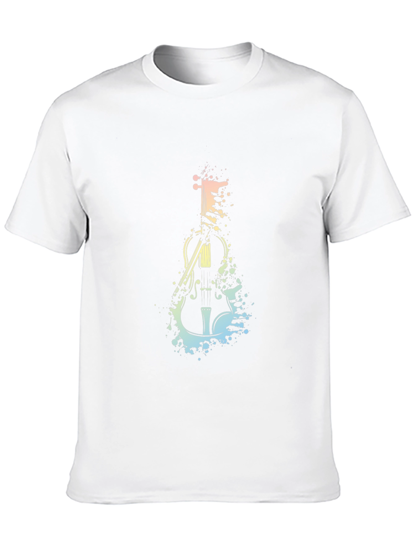 Violin Splash Graphic Tee - Black