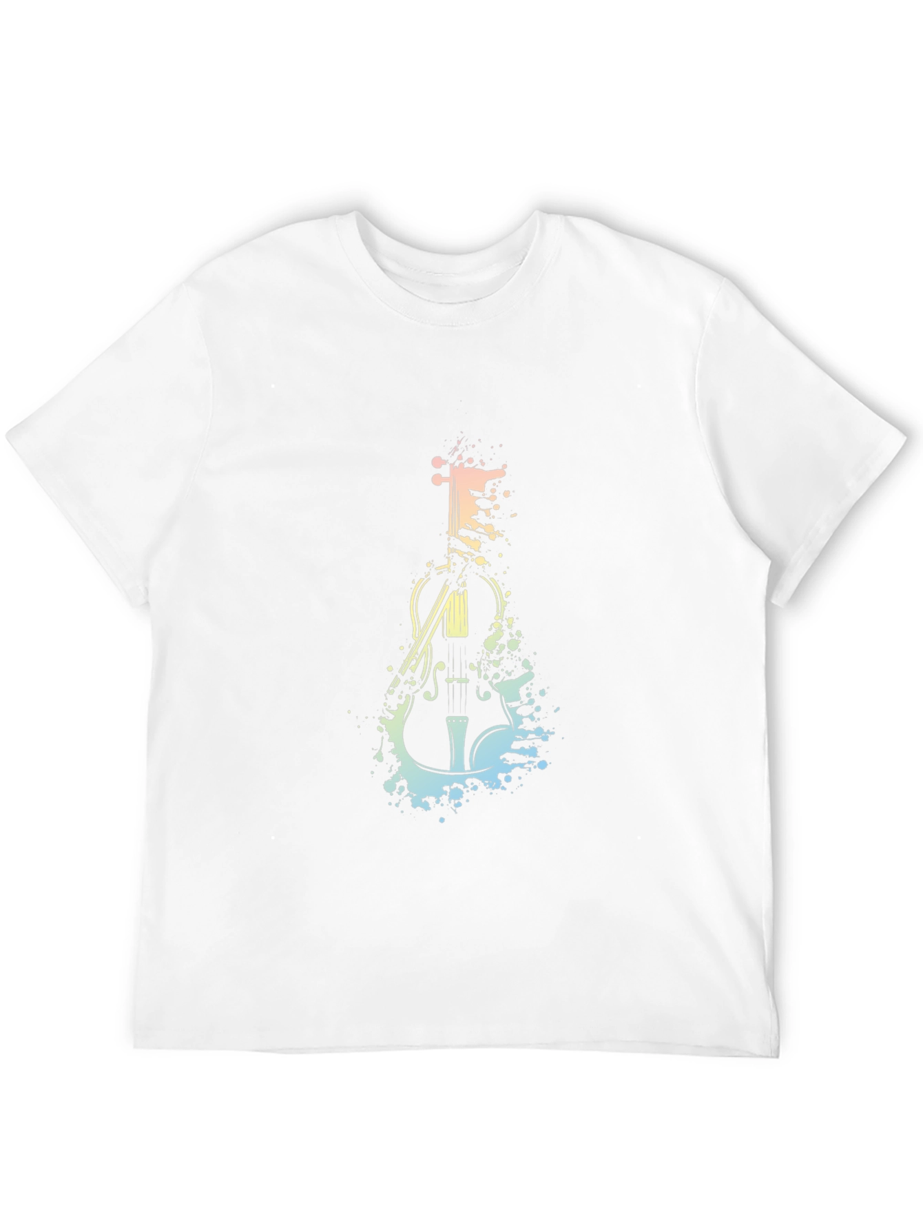Violin Splash Graphic Tee - Black