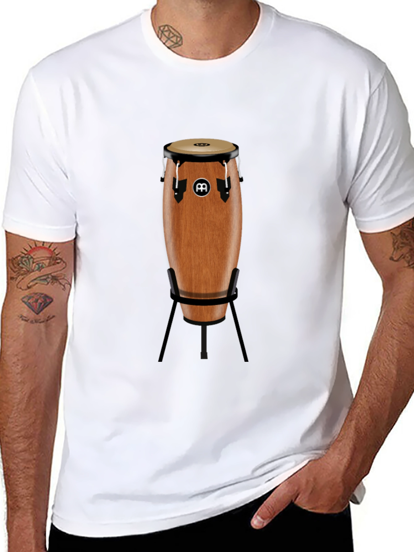 Conga Drum Graphic T-Shirt - Percussion Lover Tee