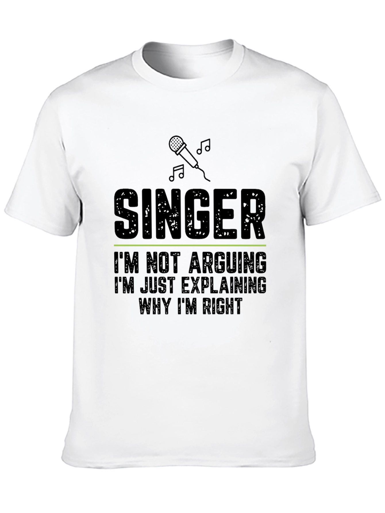 Singer Explaining Rightness Black T-Shirt
