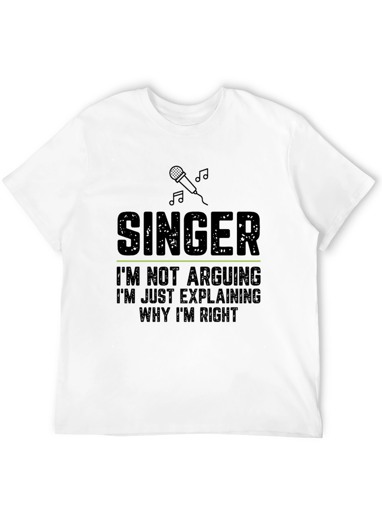 Singer Explaining Rightness Black T-Shirt