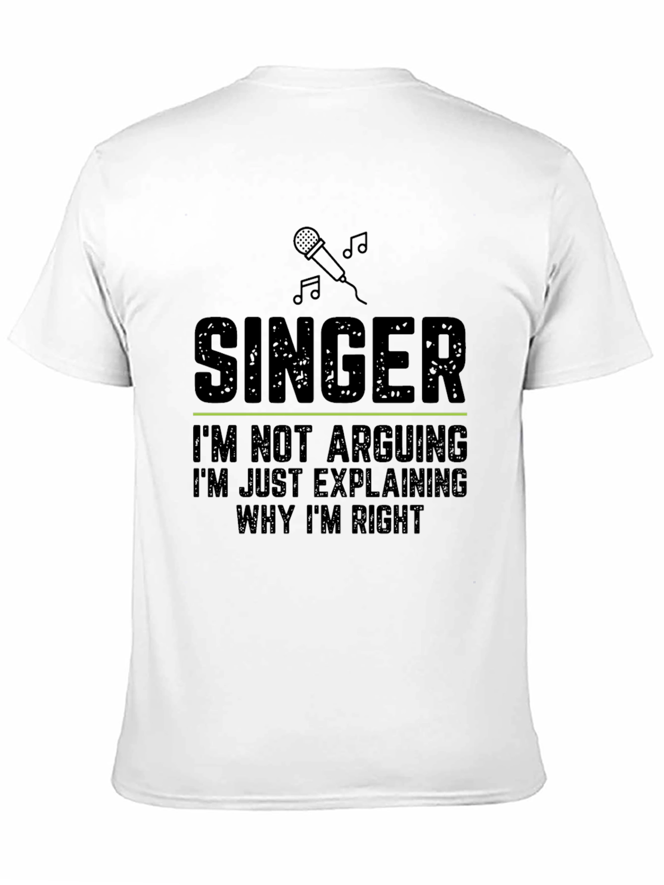 Singer Explaining Rightness Black T-Shirt