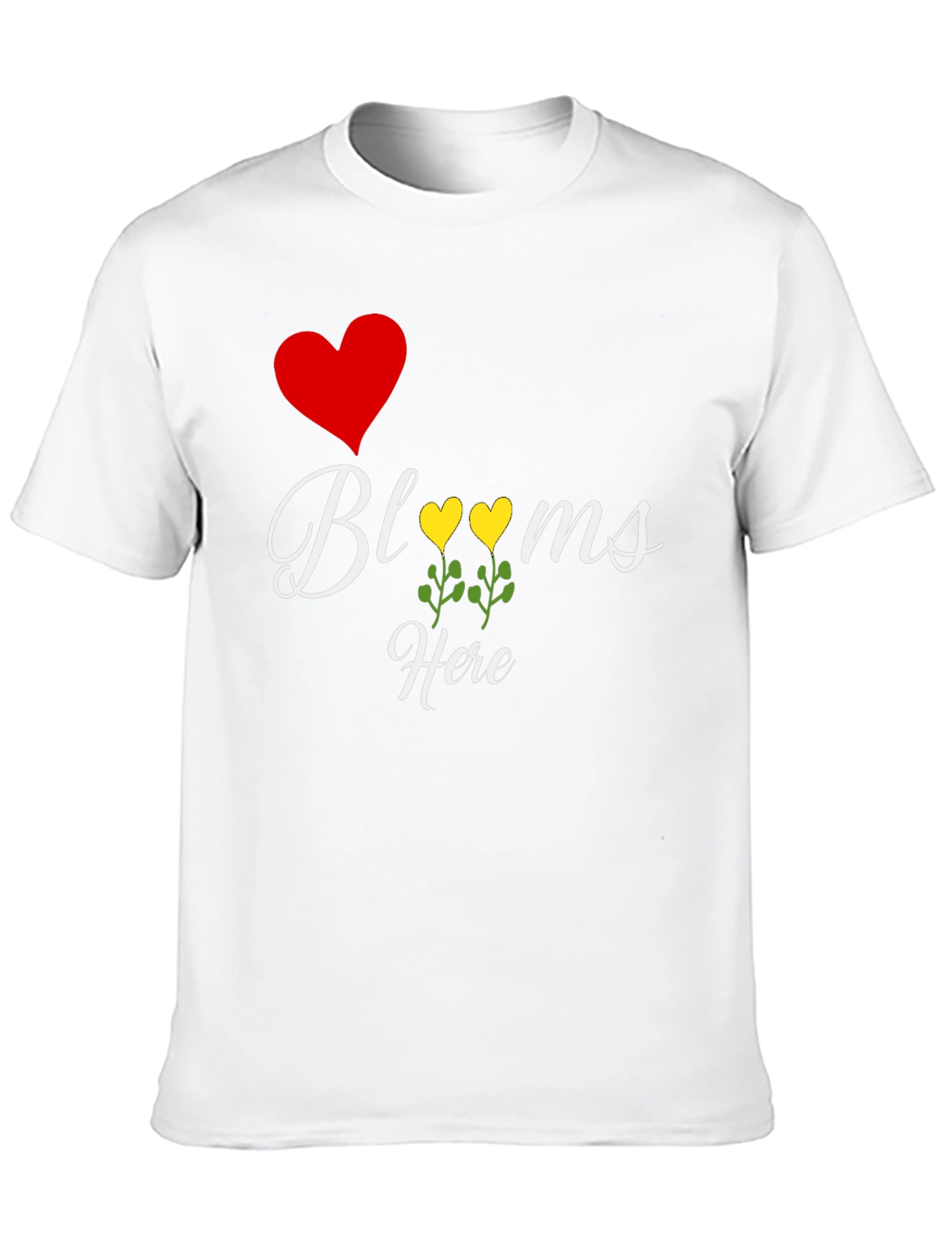 I Heart Blooms Here T-Shirt Black Tee