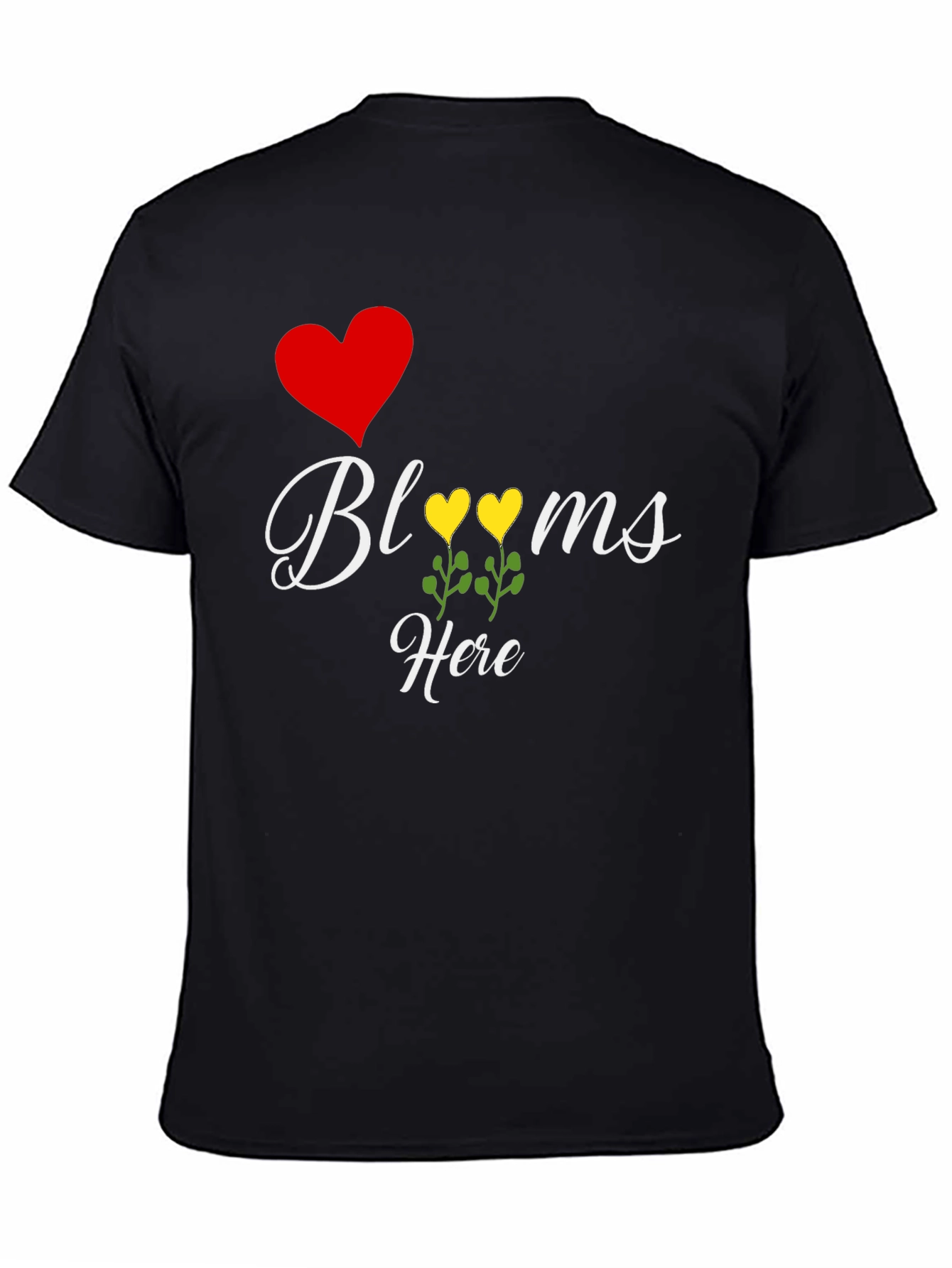 I Heart Blooms Here T-Shirt Black Tee