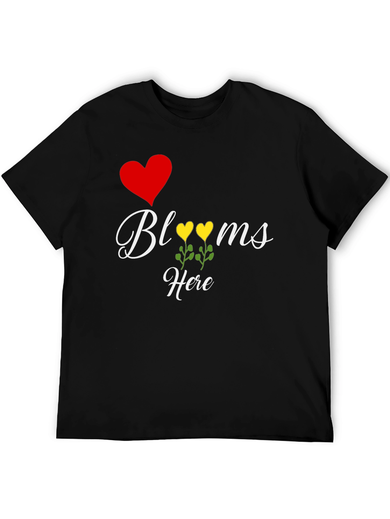 I Heart Blooms Here T-Shirt Black Tee