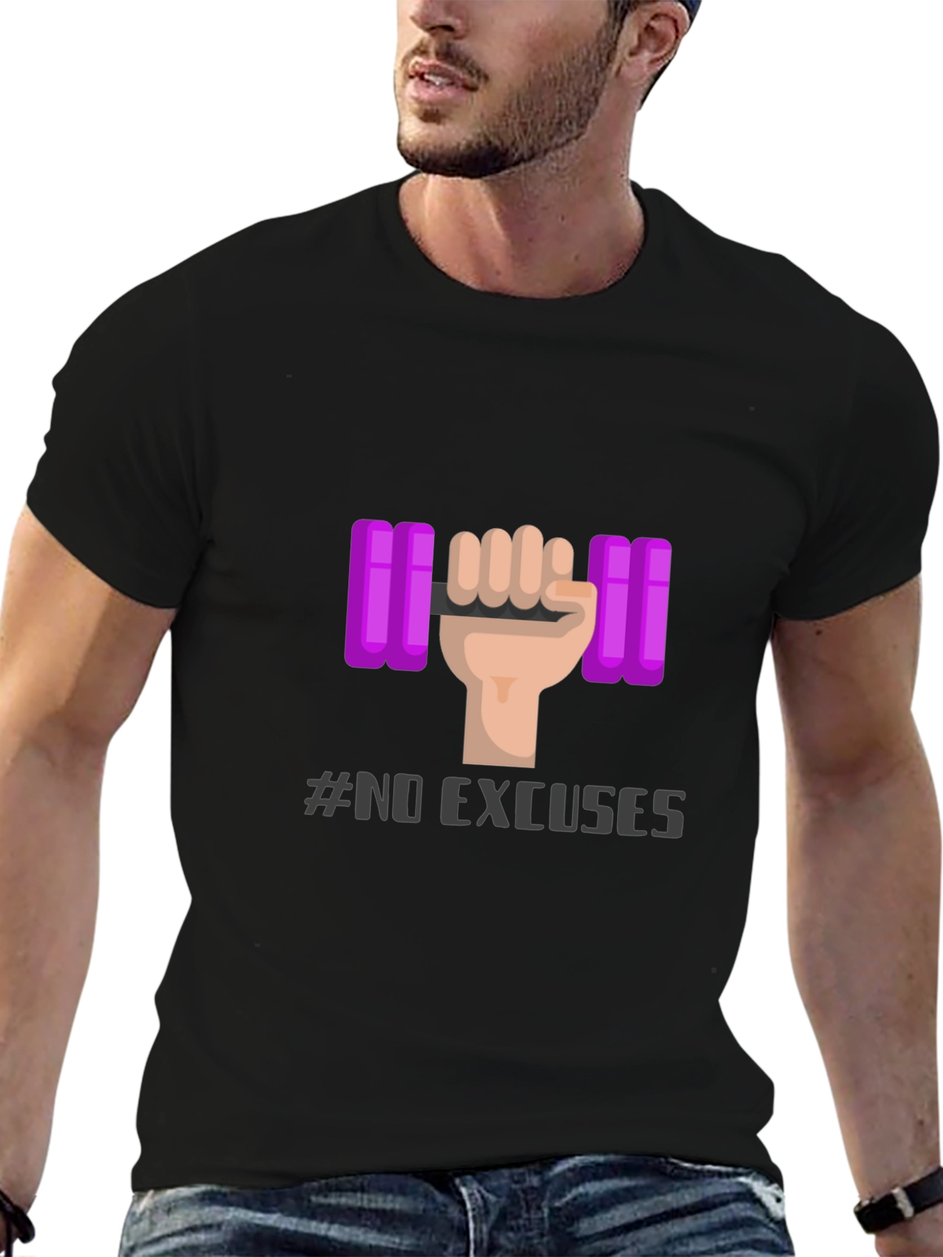 No Excuses Fitness T-Shirt - Gym Motivation Apparel
