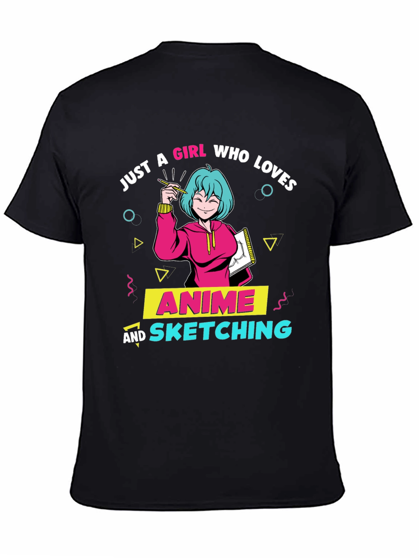 Anime Sketching Girl T-Shirt