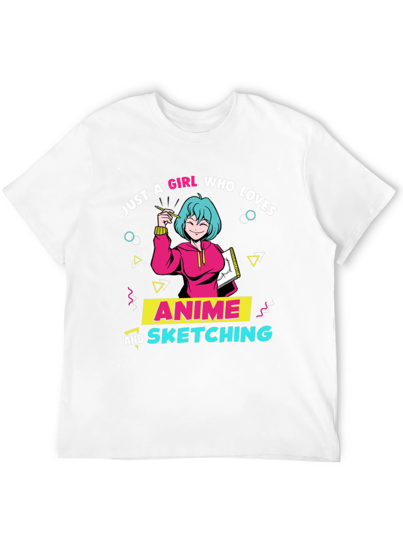 Anime Sketching Girl T-Shirt