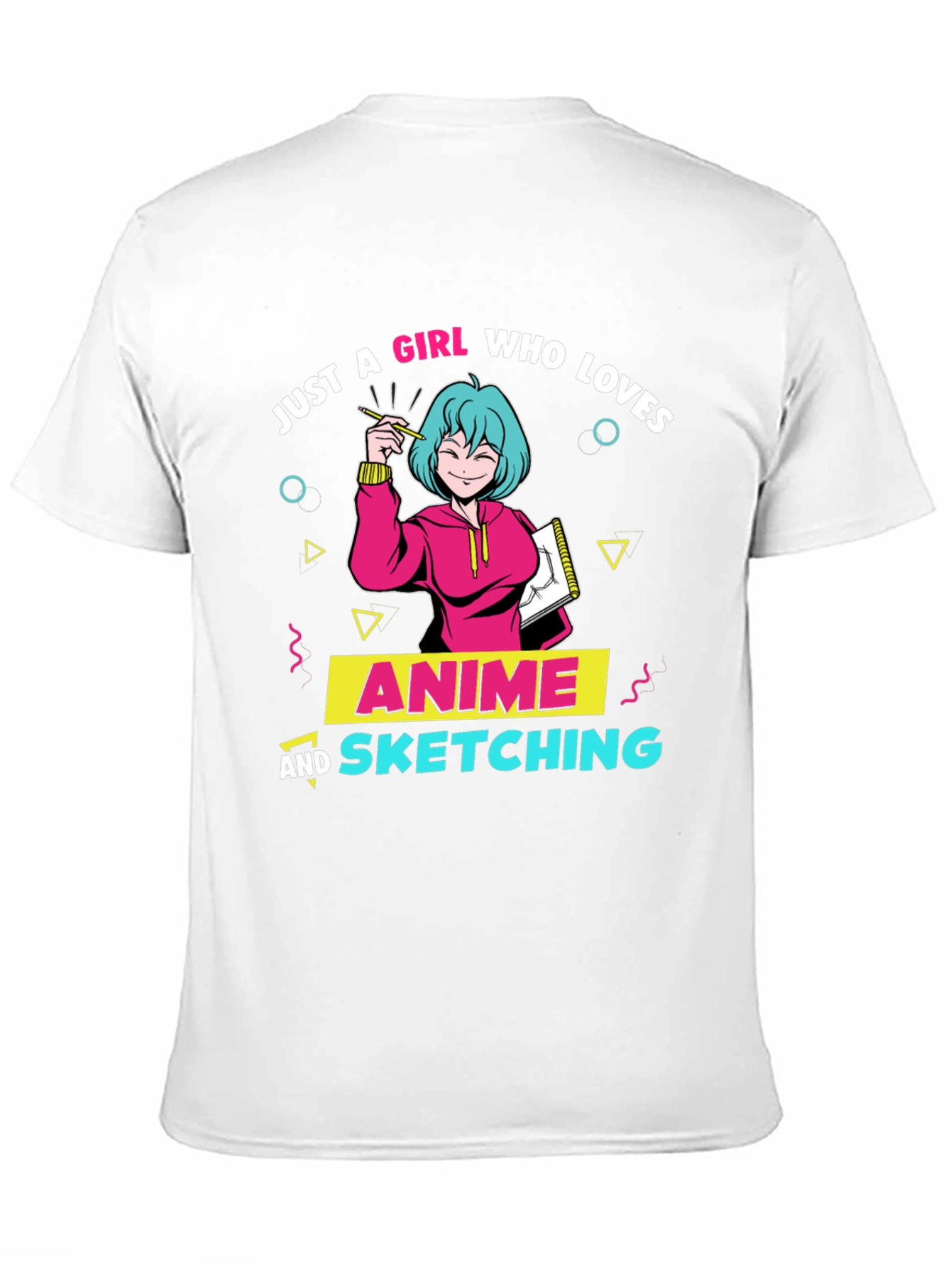 Anime Sketching Girl T-Shirt