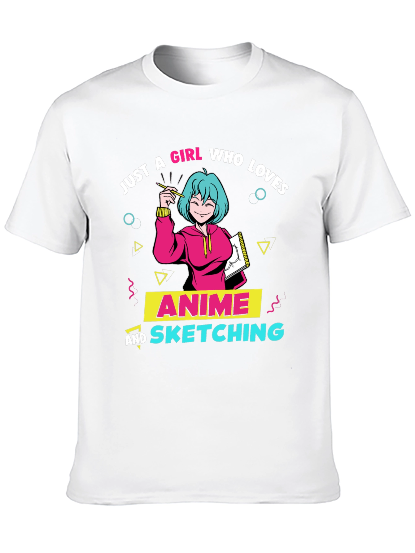 Anime Sketching Girl T-Shirt