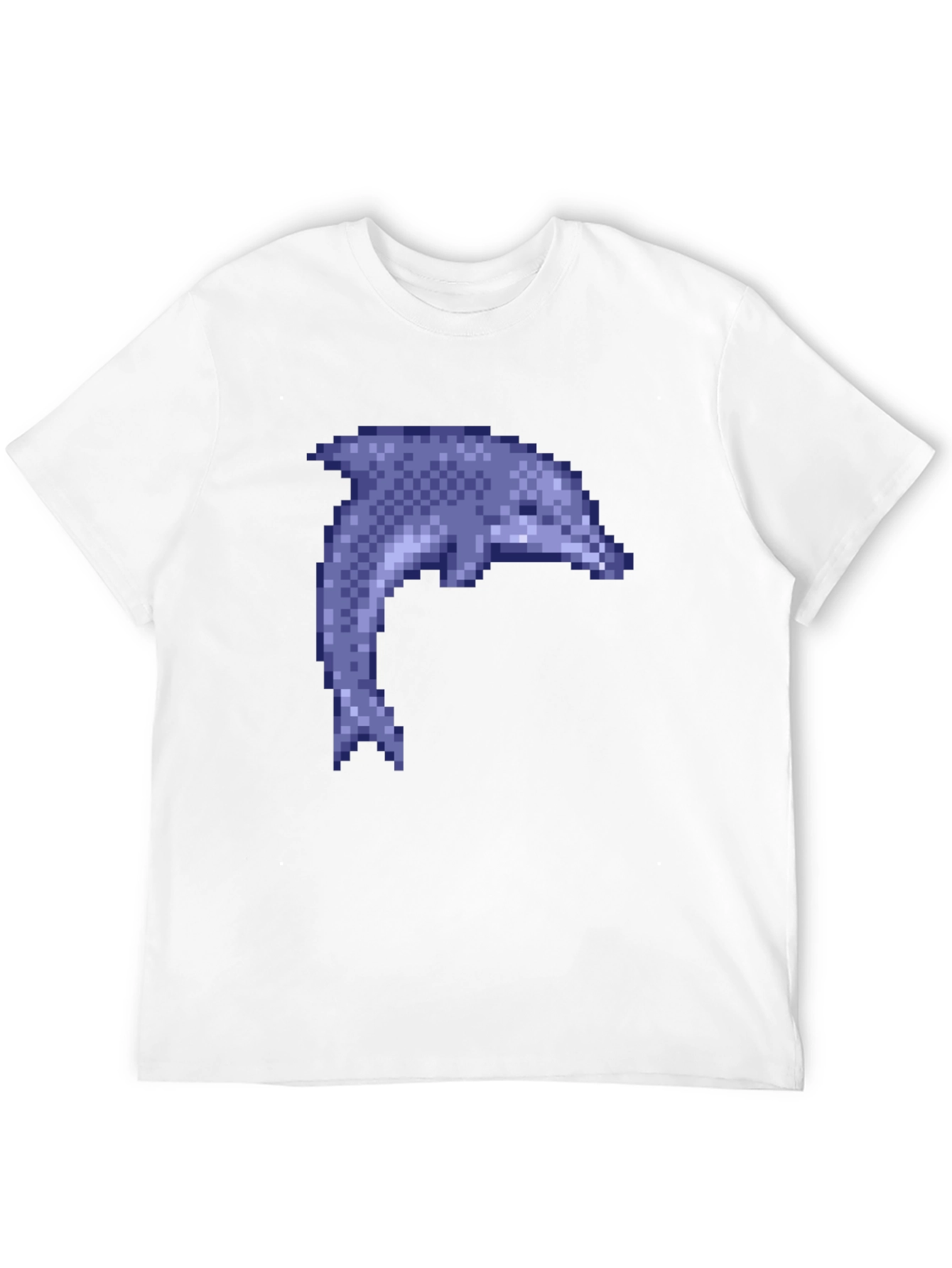 Pixel Dolphin Black T-Shirt