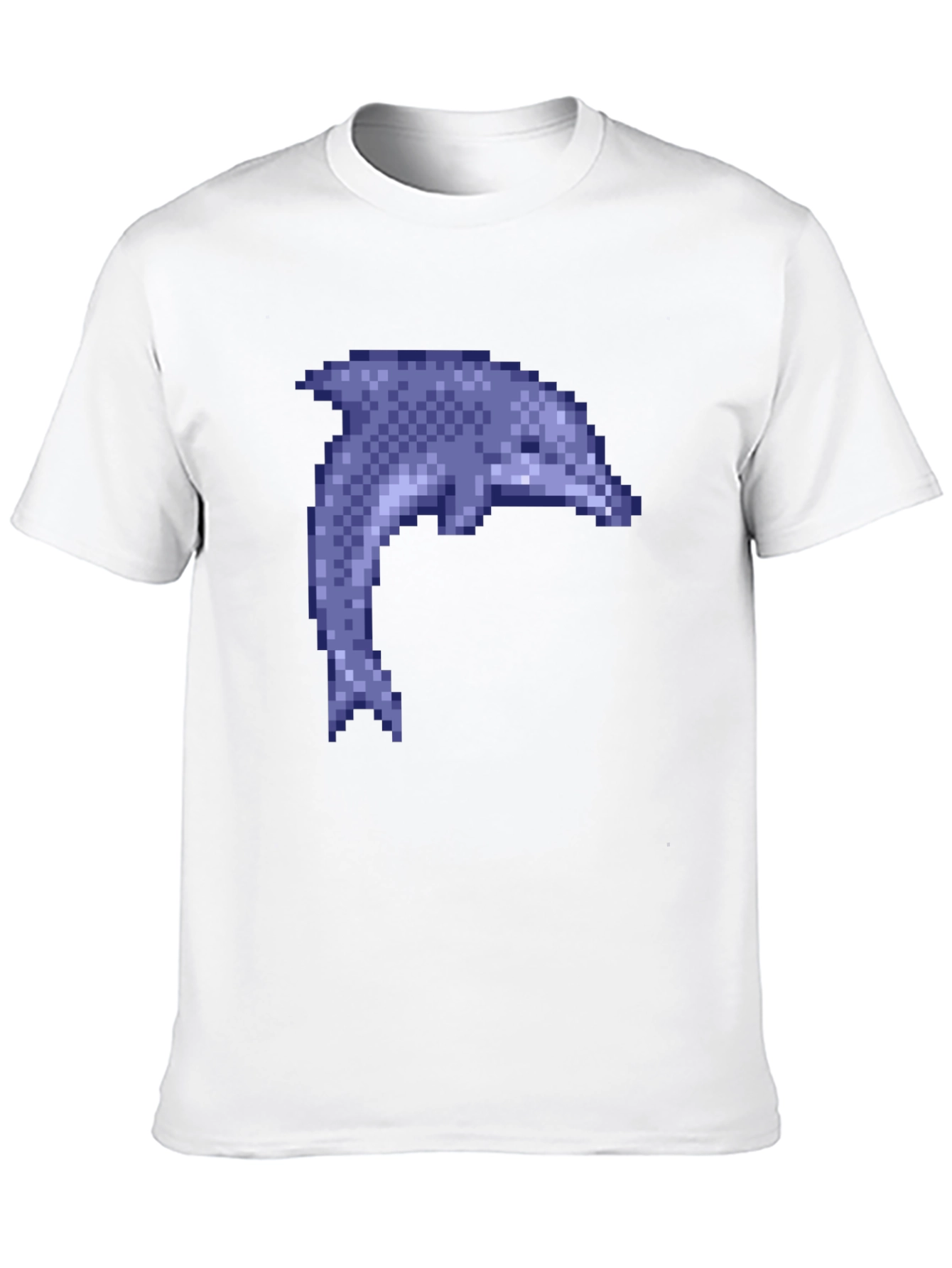 Pixel Dolphin Black T-Shirt