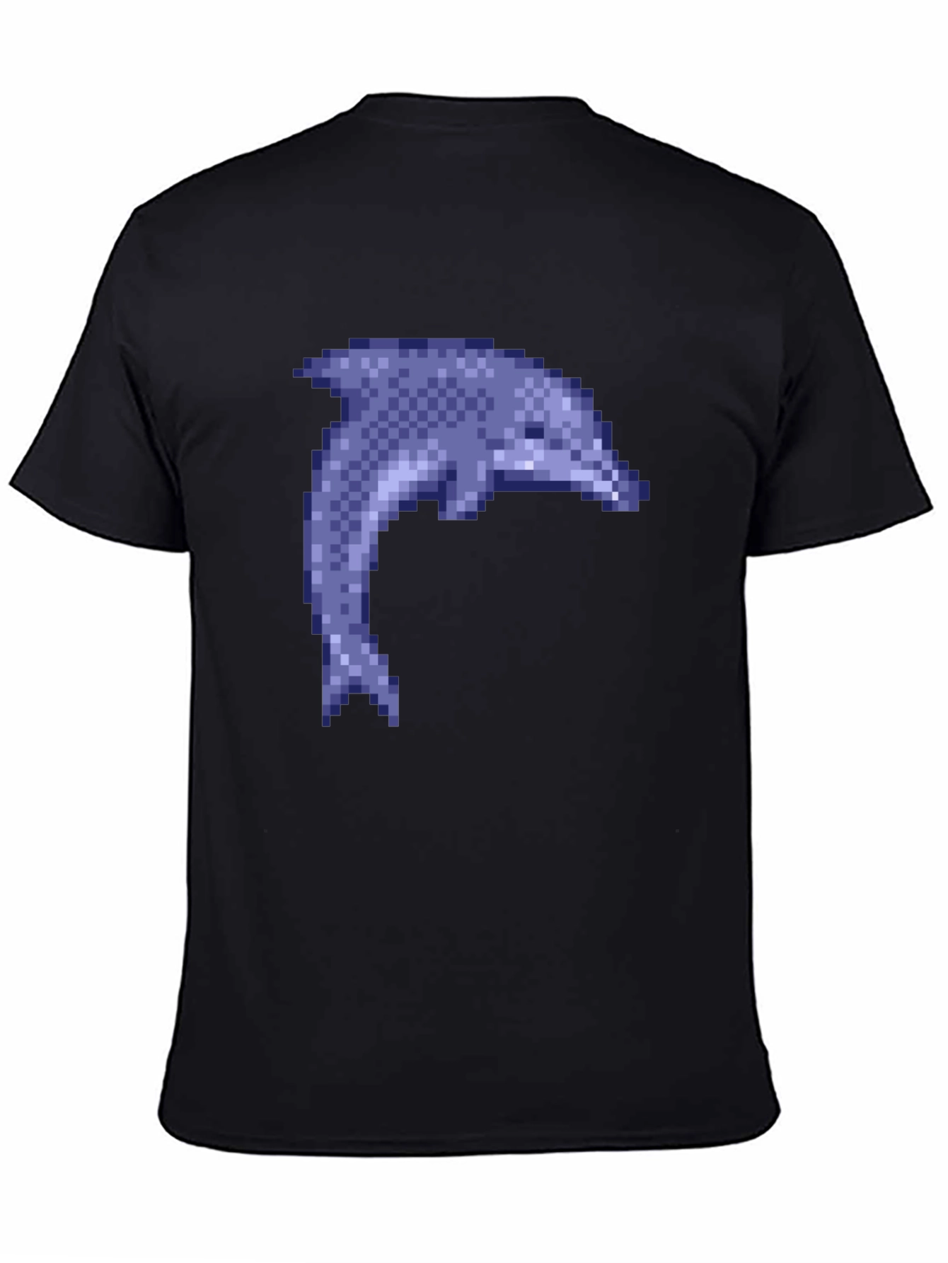 Pixel Dolphin Black T-Shirt
