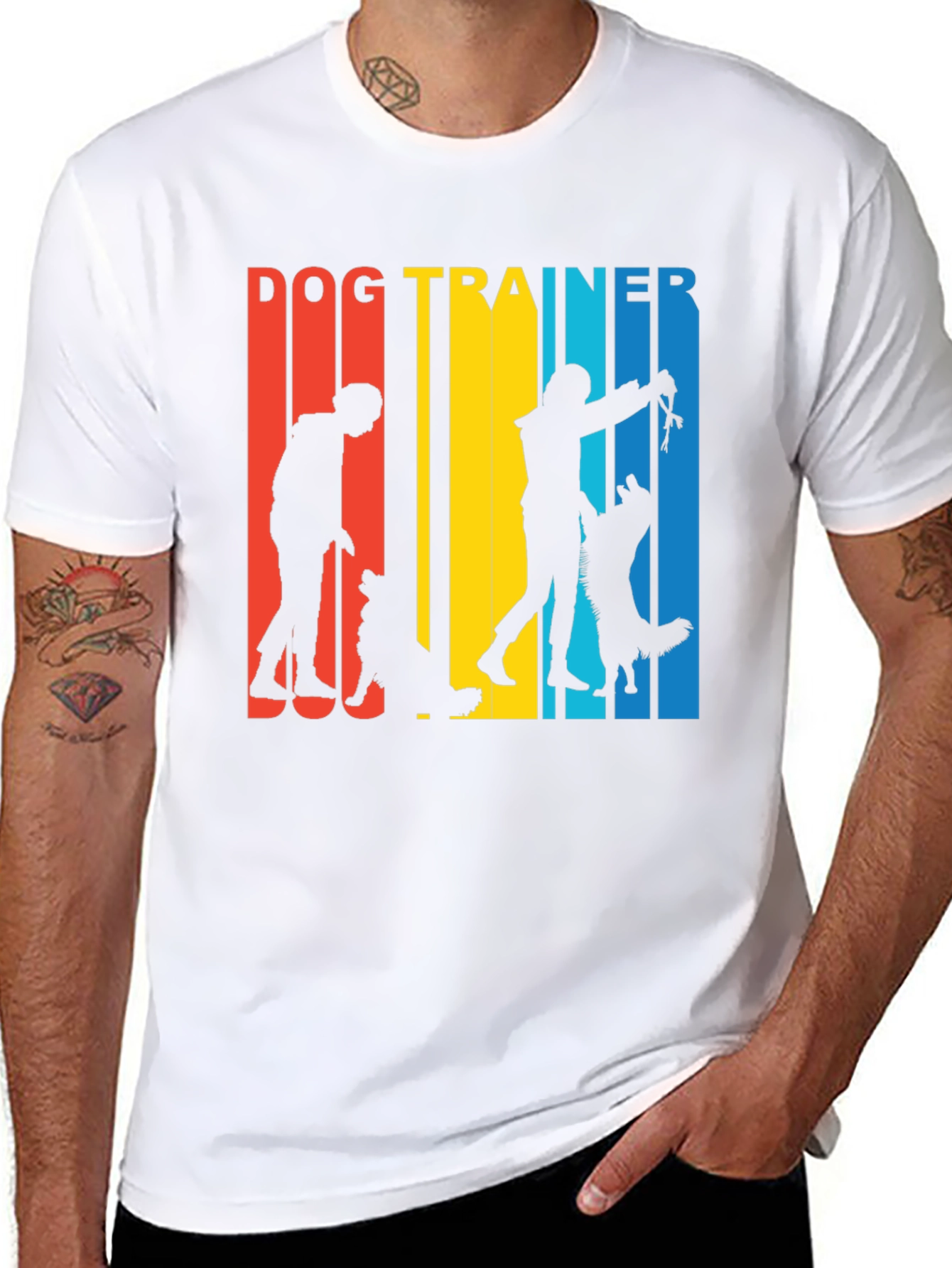 Dog Trainer Retro T-Shirt - Training Dogs Tee