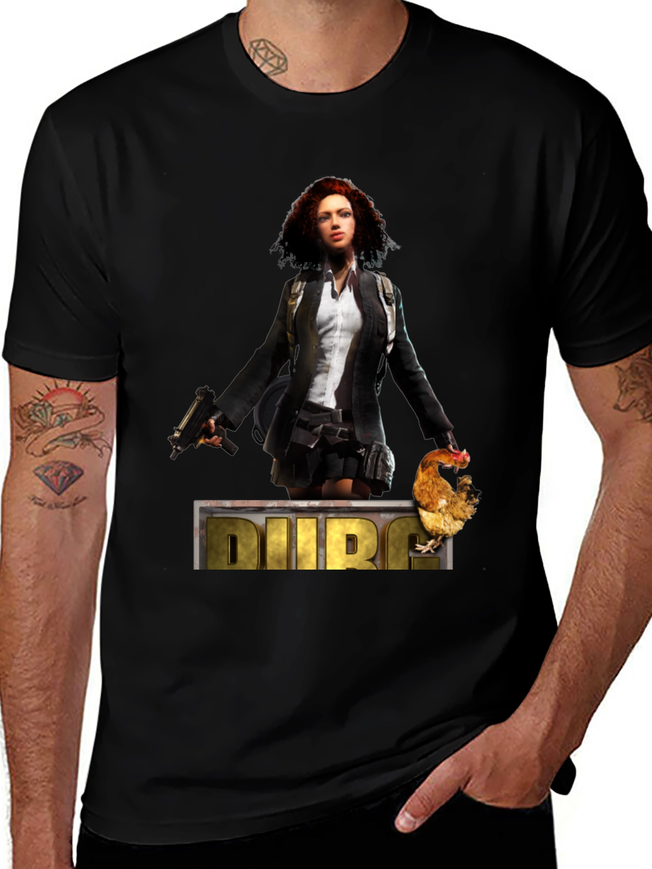 PUBG Black T-Shirt for Gaming Fans