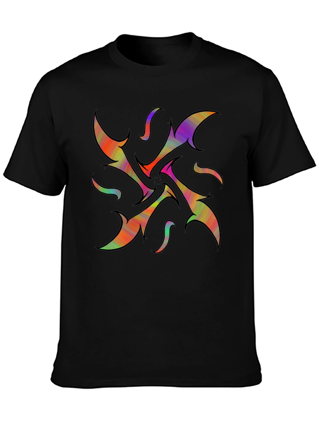 Abstract Psychedelic Black T-Shirt
