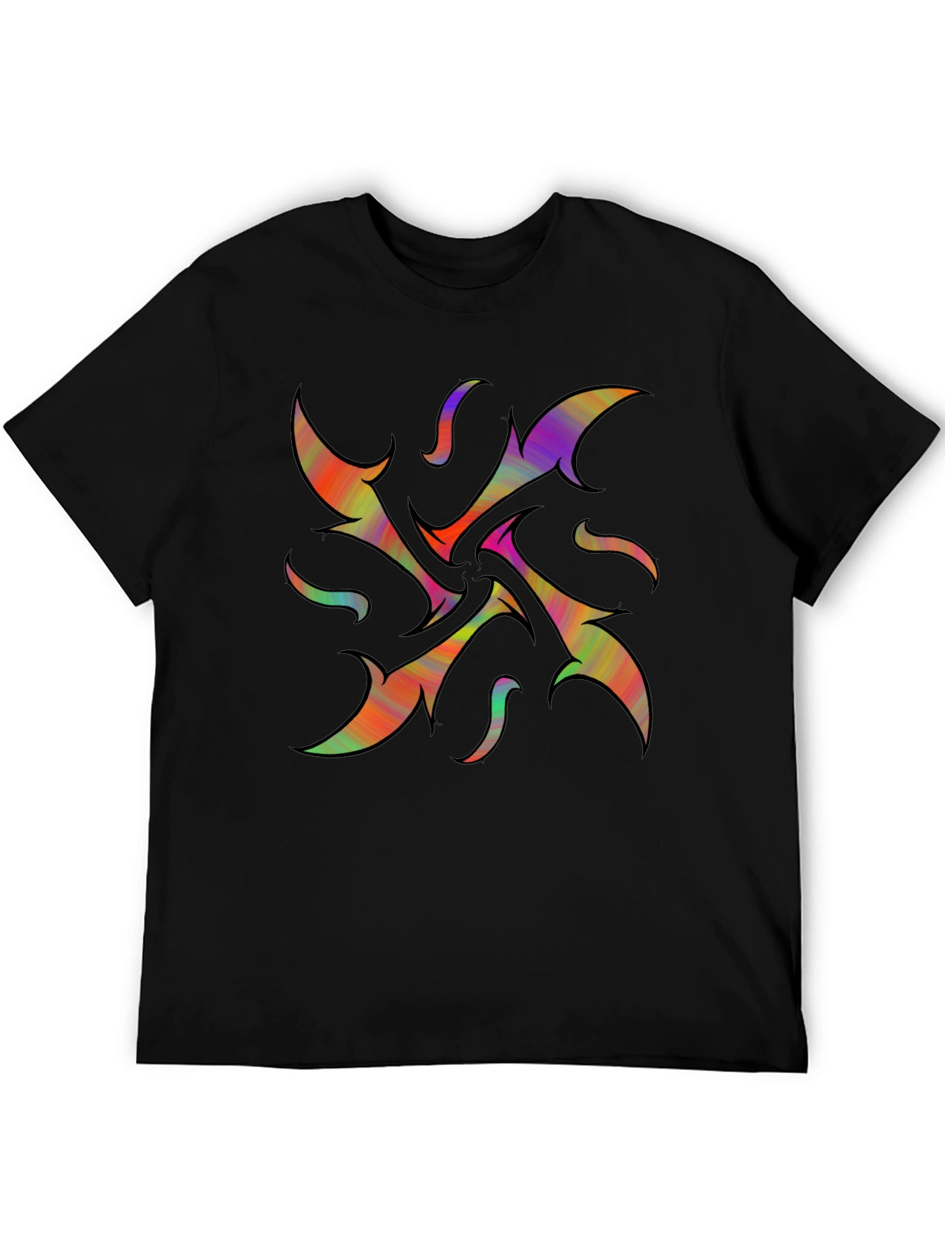 Abstract Psychedelic Black T-Shirt