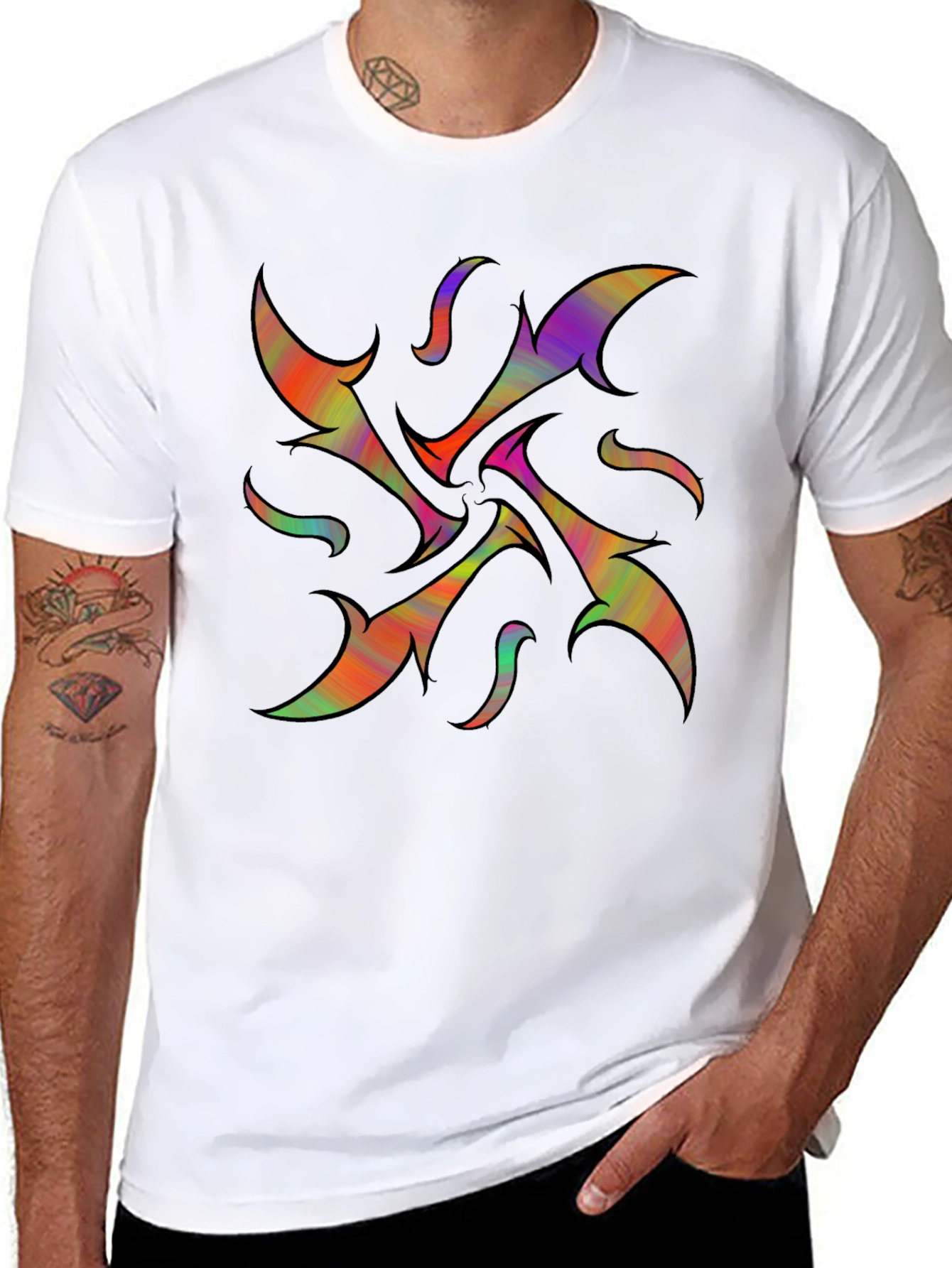 Abstract Psychedelic Black T-Shirt