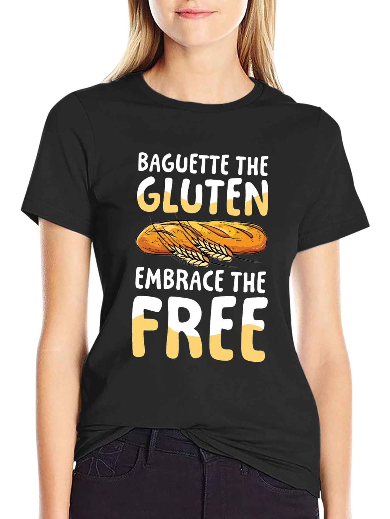 Baguette the Gluten Embrace the Free Graphic Tee