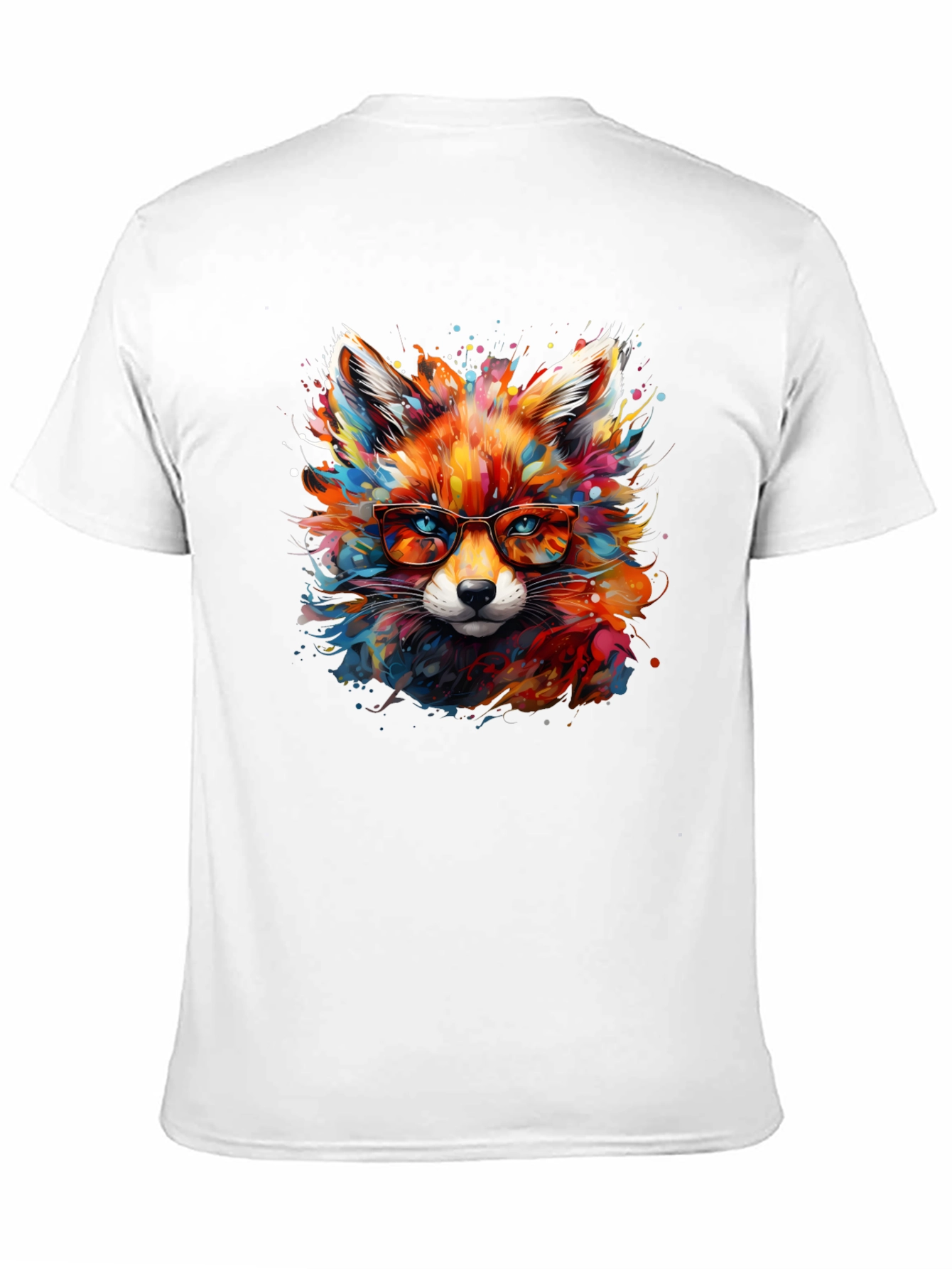 Colorful Fox Art T-Shirt