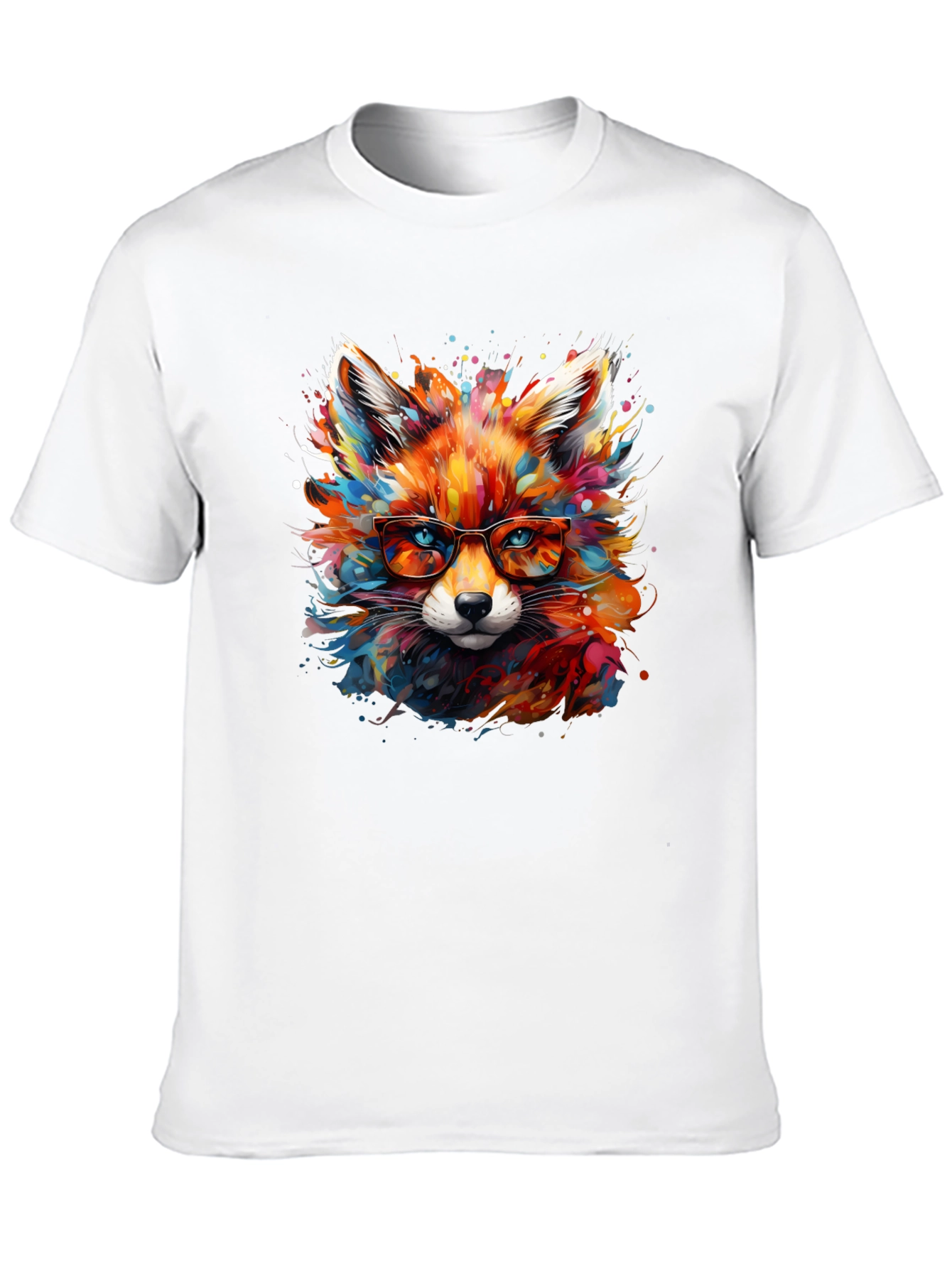 Colorful Fox Art T-Shirt