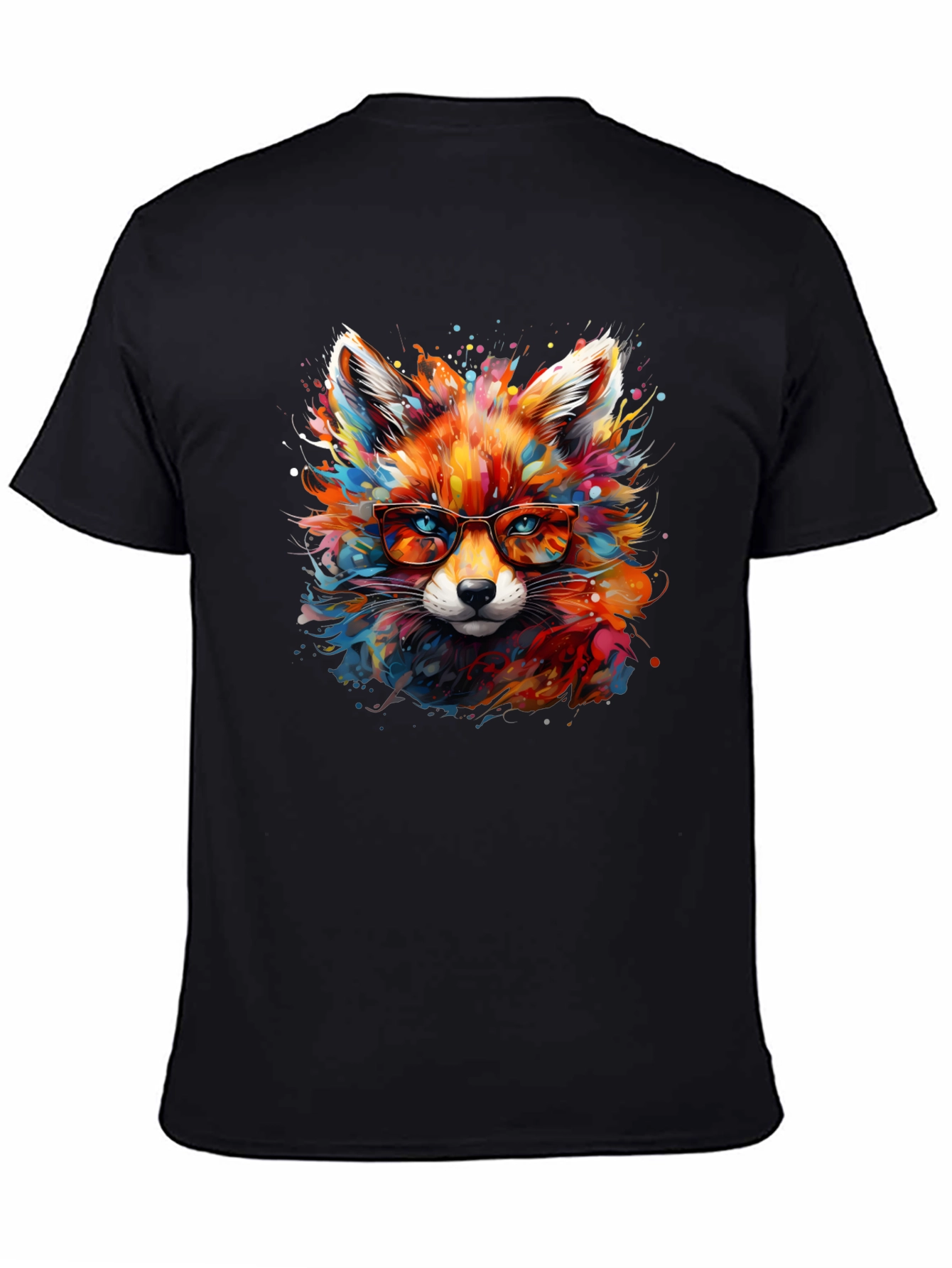 Colorful Fox Art T-Shirt