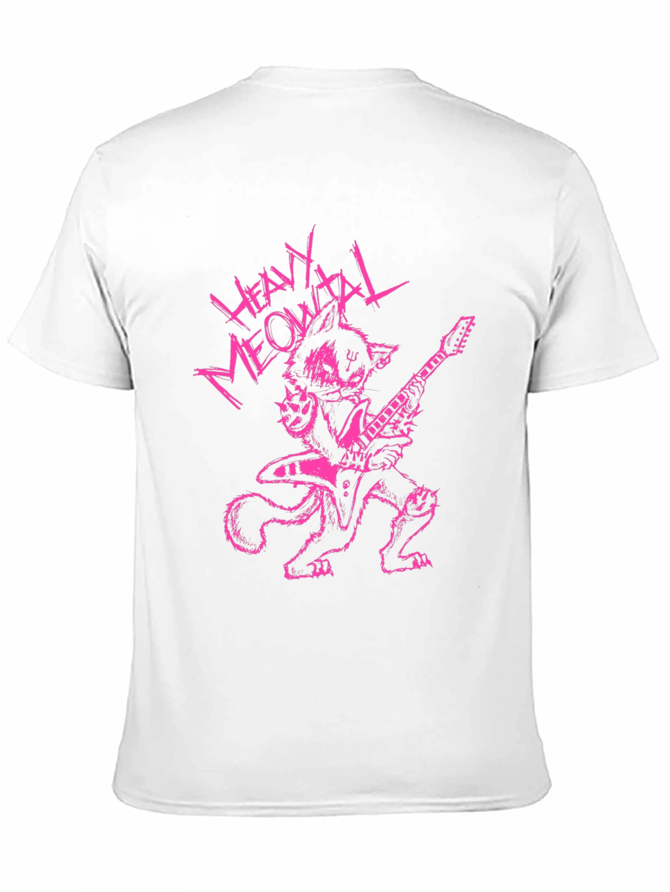 Heavy Meowtal T-Shirt - Rocker Cat Graphic Tee
