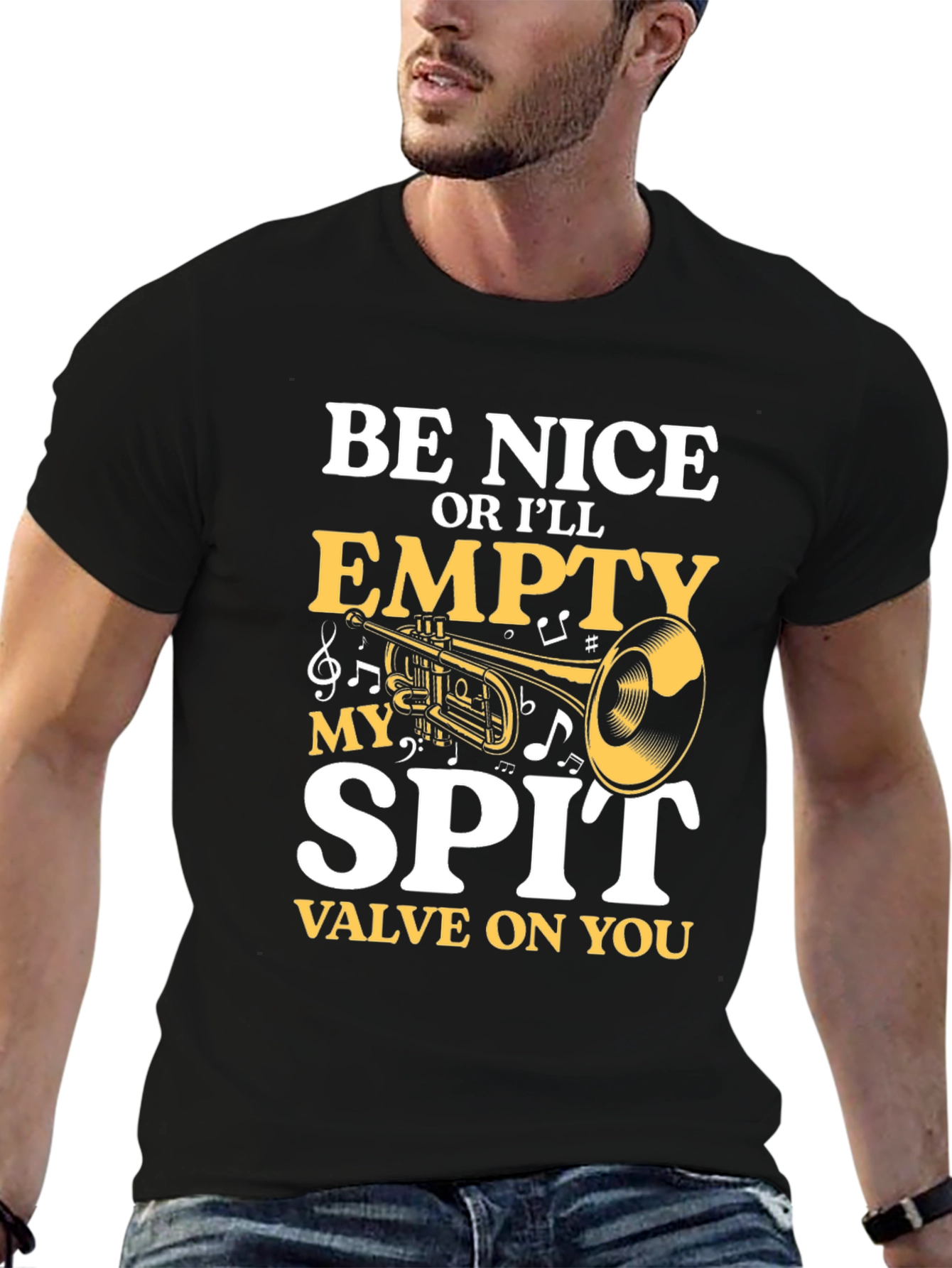 Be Nice Trumpet Player Funny T-Shirt