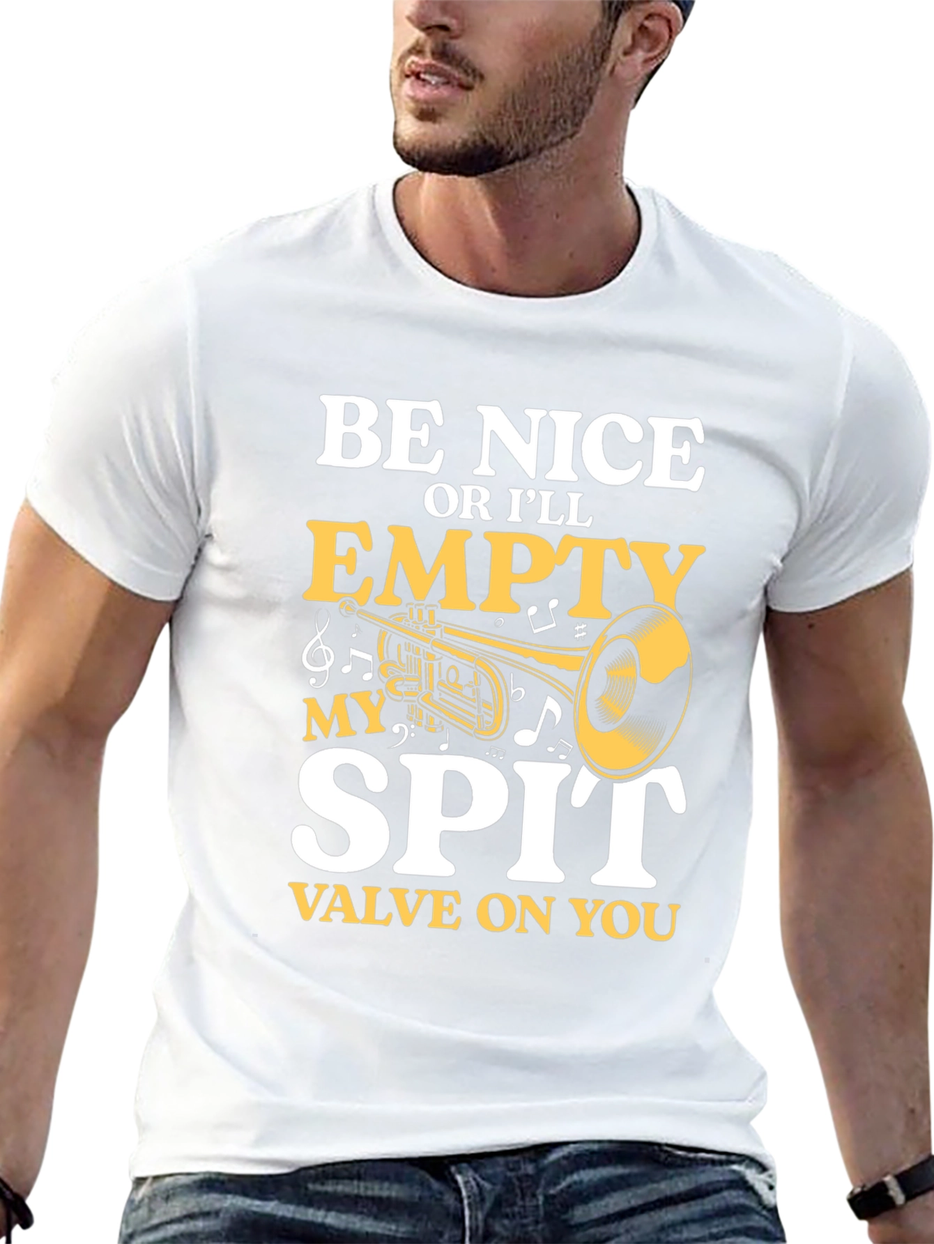 Be Nice Trumpet Player Funny T-Shirt