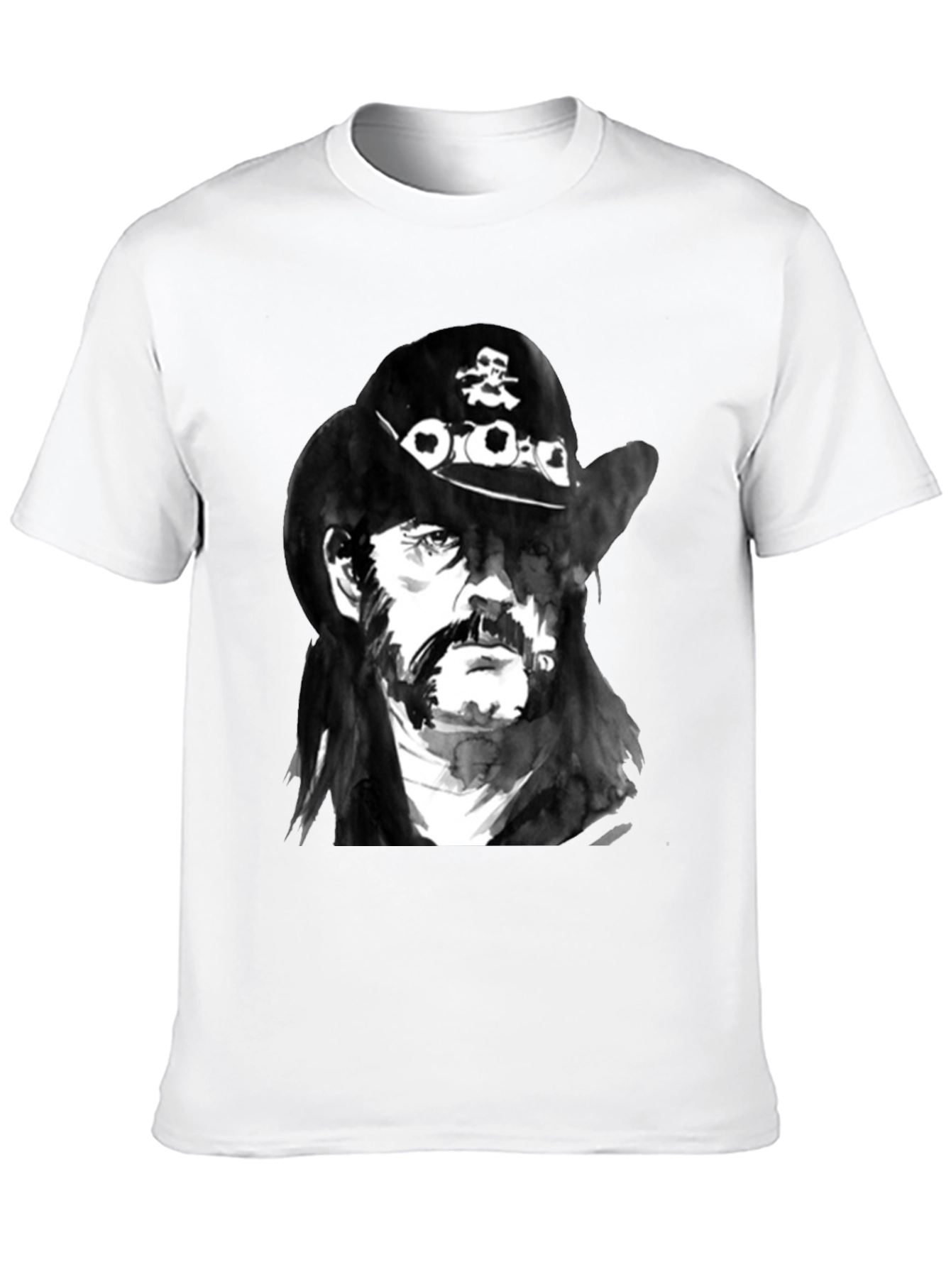 Lemmy Kilmister Graphic Print Black T-Shirt
