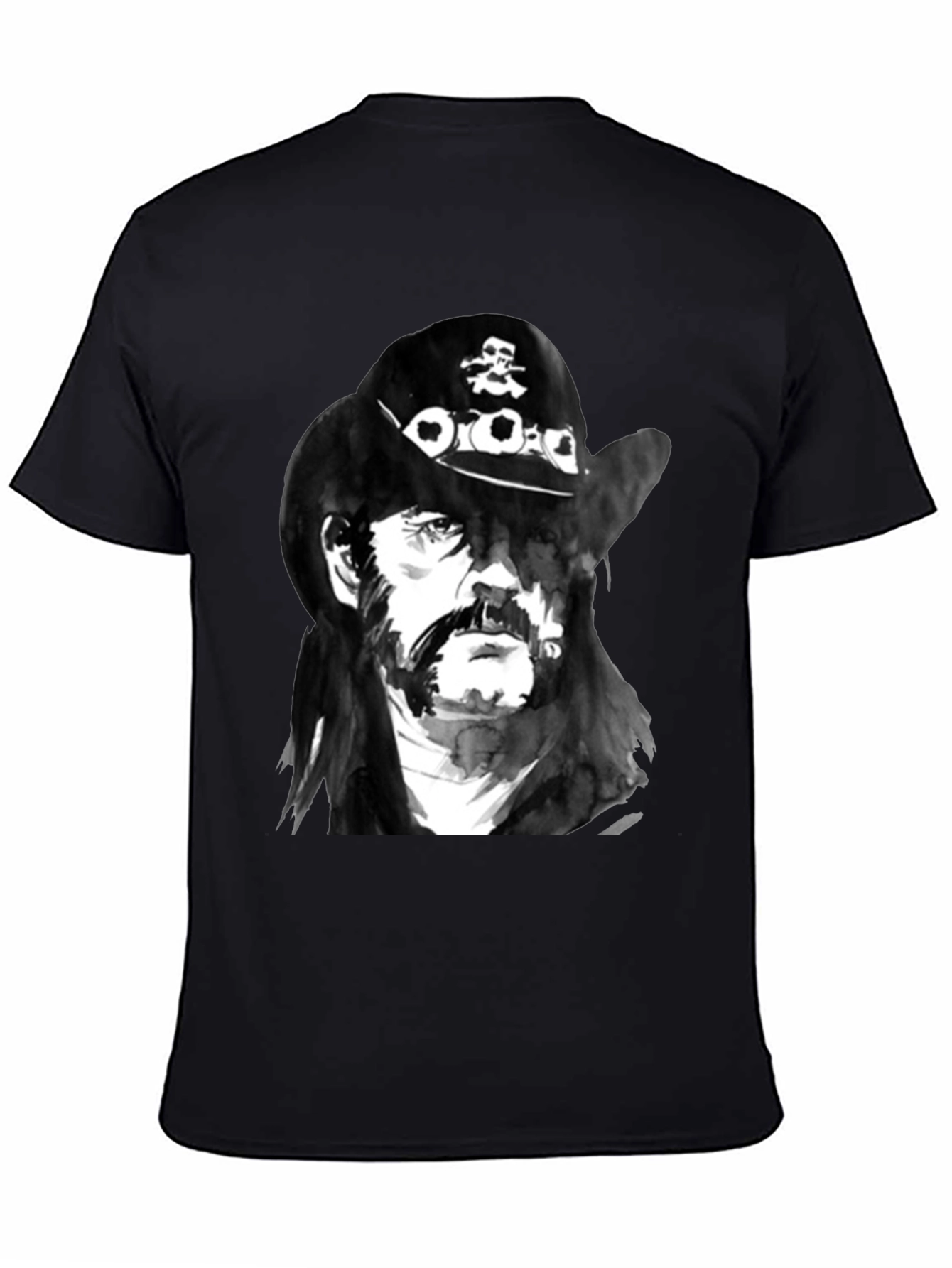 Lemmy Kilmister Graphic Print Black T-Shirt