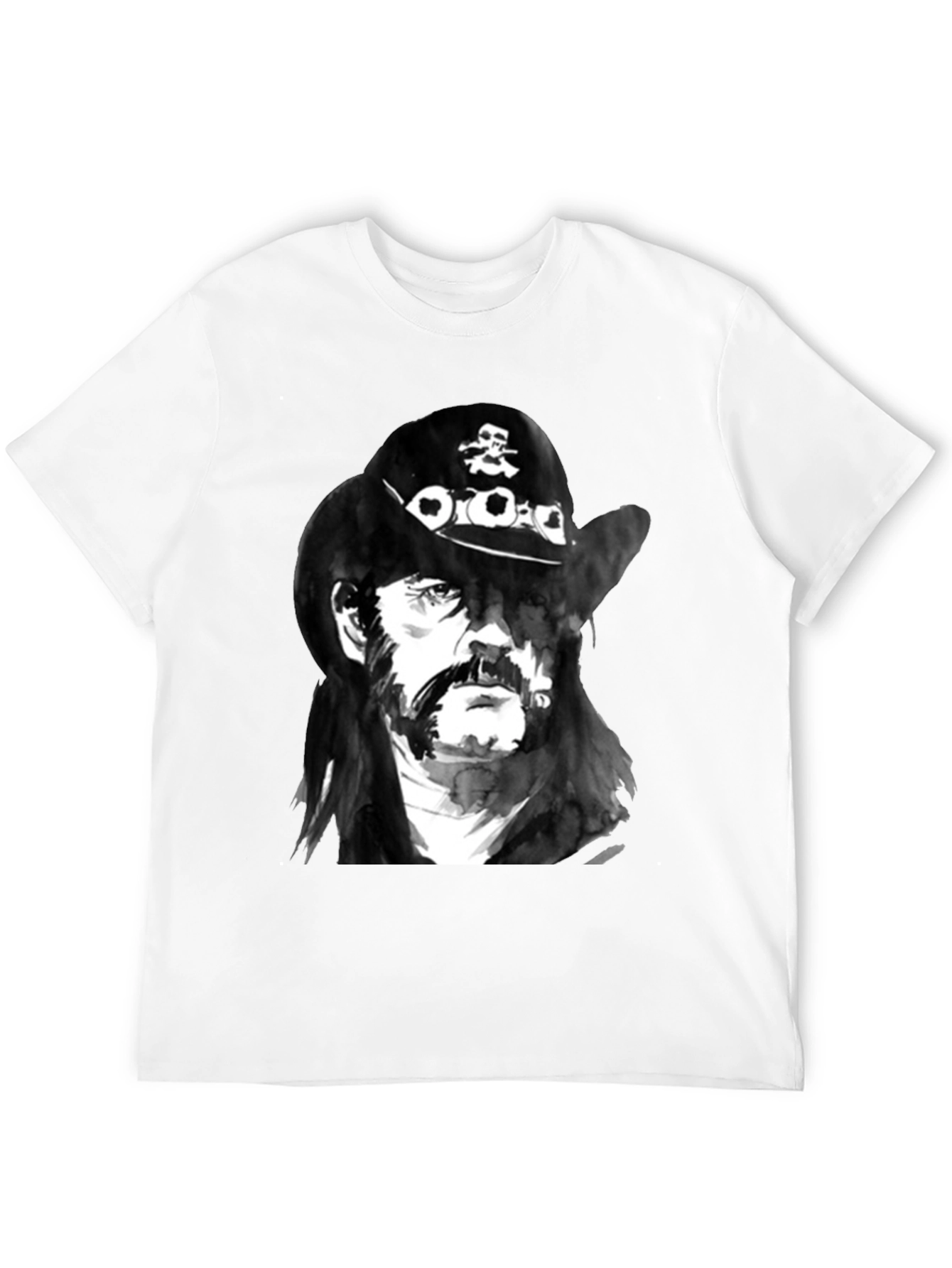 Lemmy Kilmister Graphic Print Black T-Shirt