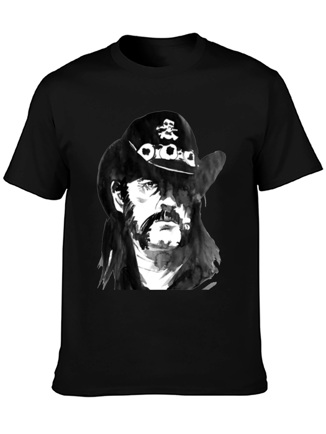 Lemmy Kilmister Graphic Print Black T-Shirt