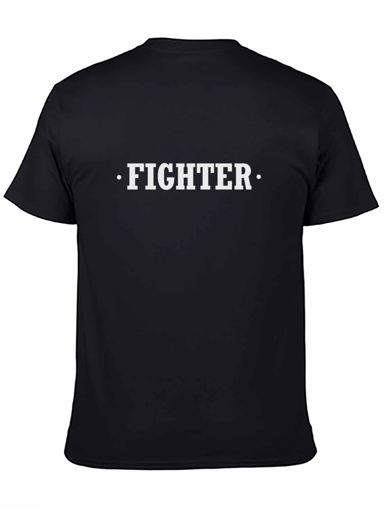 Fighter Graphic Tee - Black Cotton T-Shirt