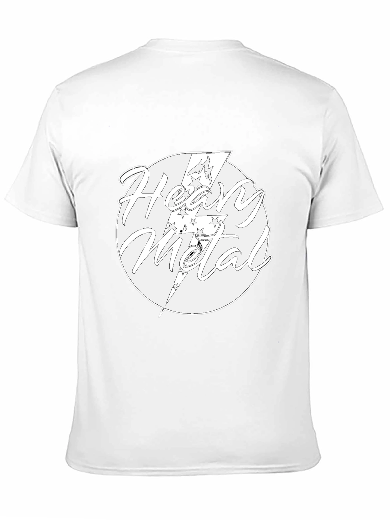 Heavy Metal Graphic Print Black T-Shirt