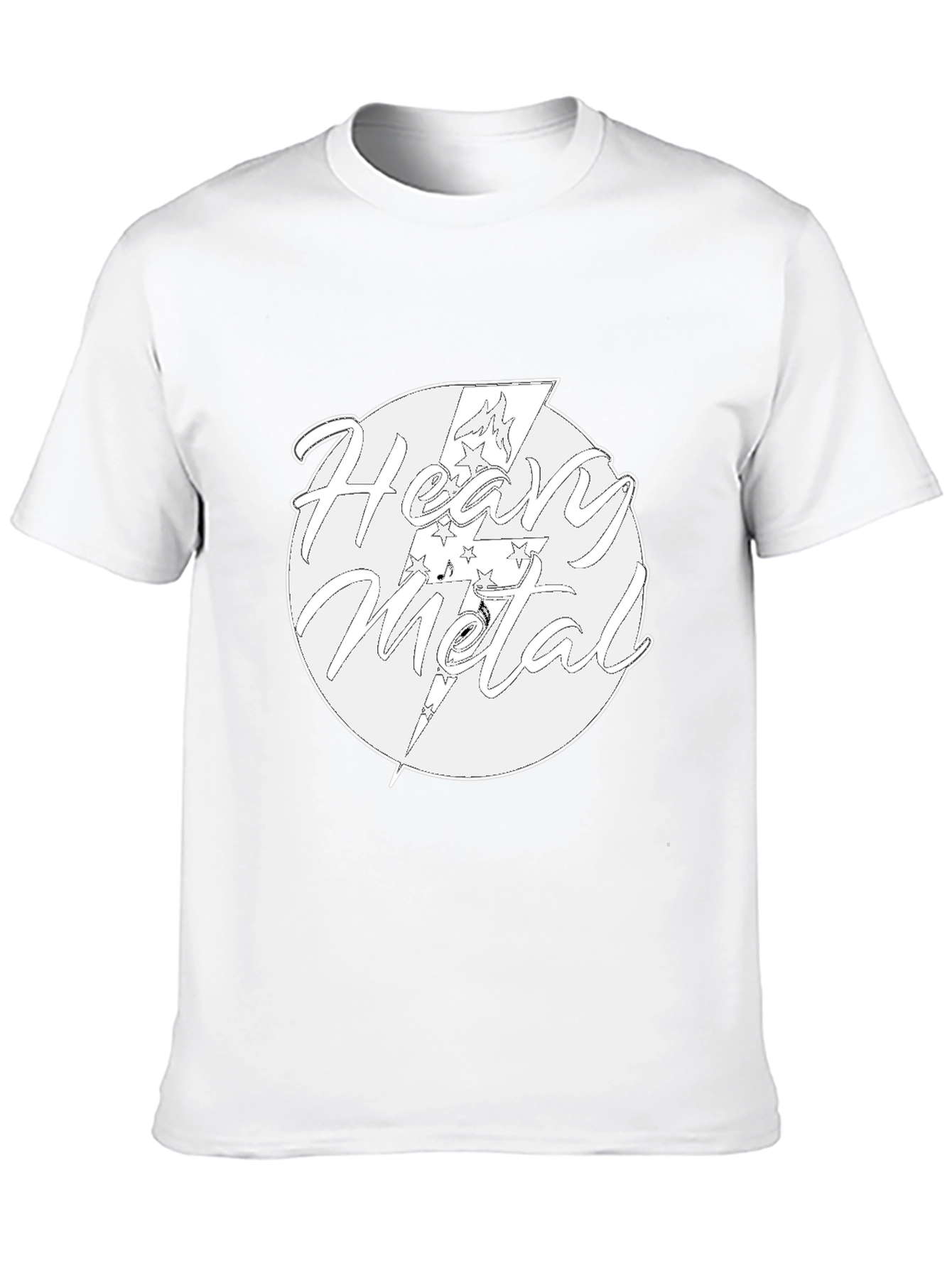 Heavy Metal Graphic Print Black T-Shirt