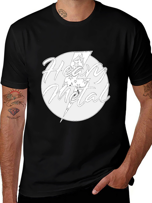 Heavy Metal Graphic Print Black T-Shirt