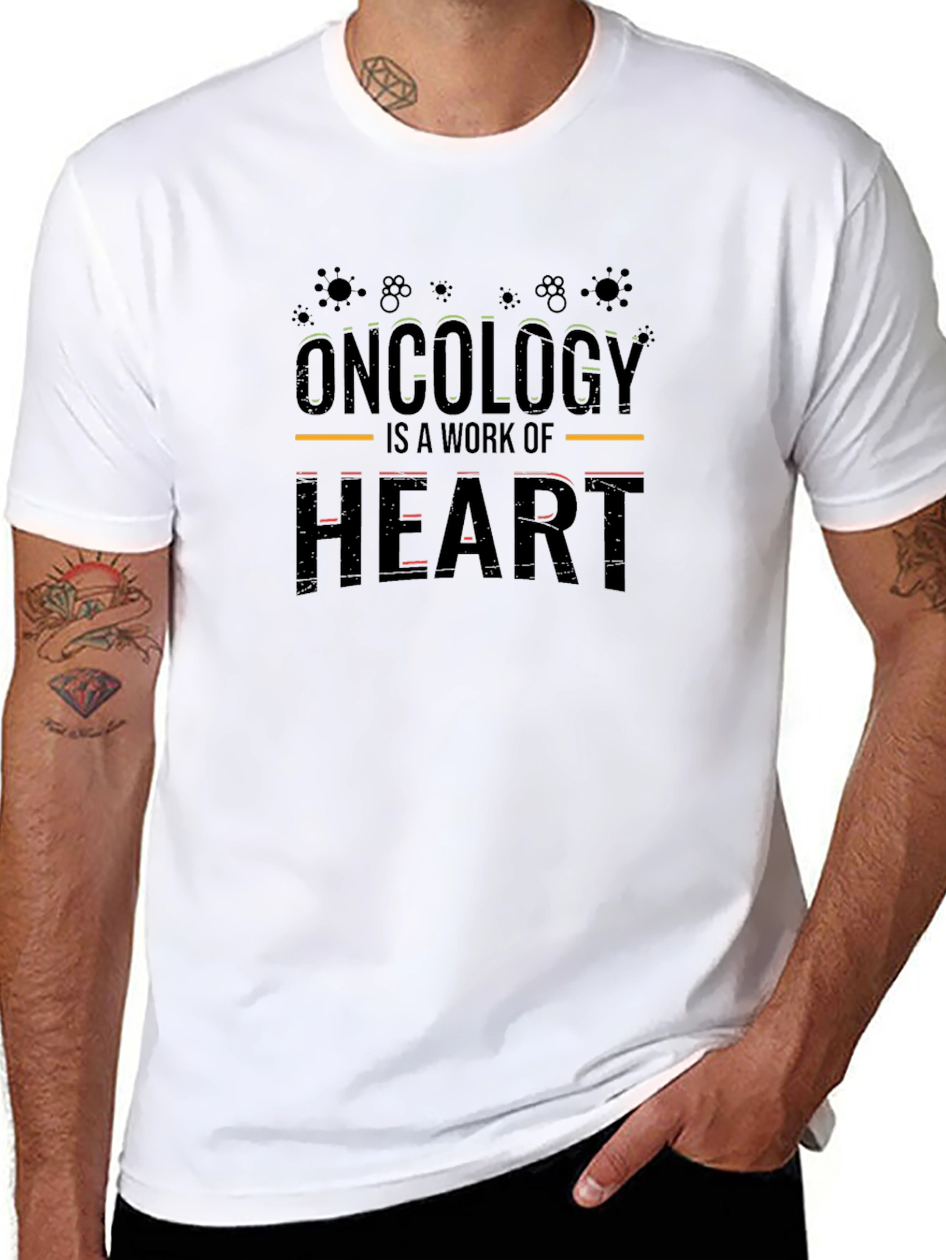 Oncology Is A Work of Heart Black T-Shirt