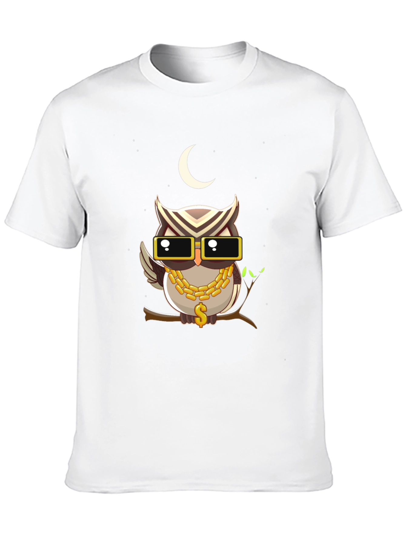 Cool Owl Graphic Tee - Mens Black T-Shirt