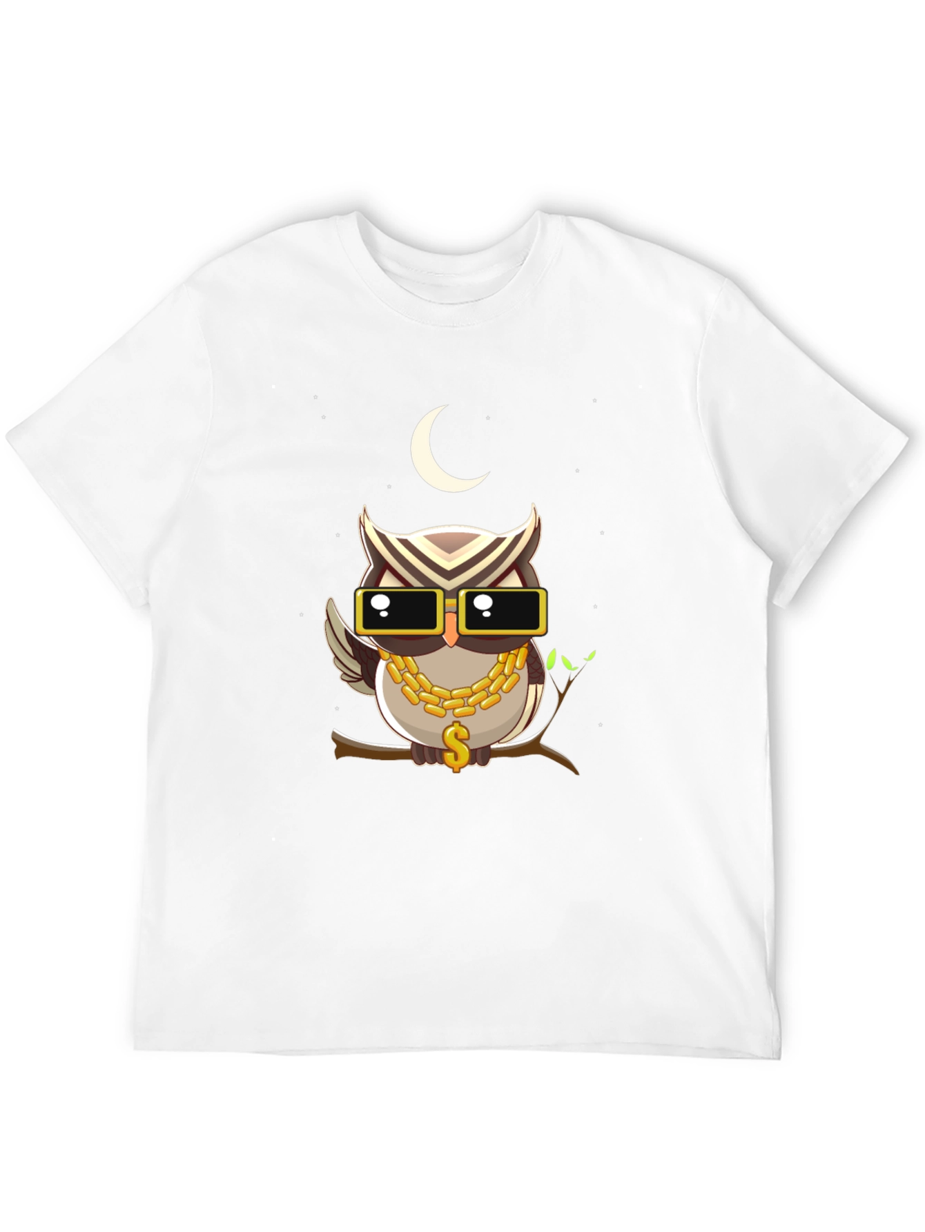 Cool Owl Graphic Tee - Mens Black T-Shirt