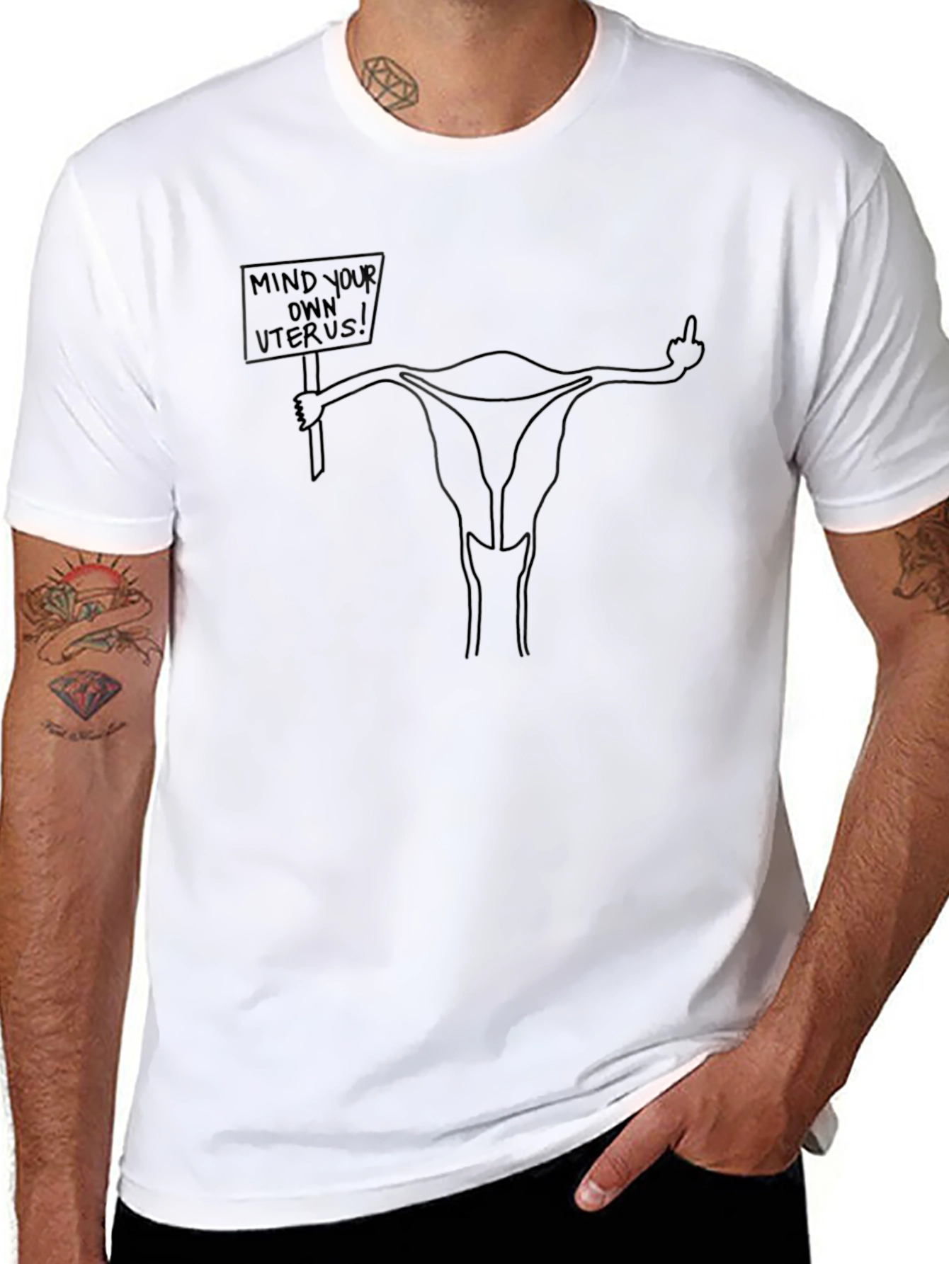 Mind Your Own Uterus T-Shirt - Protest Tee