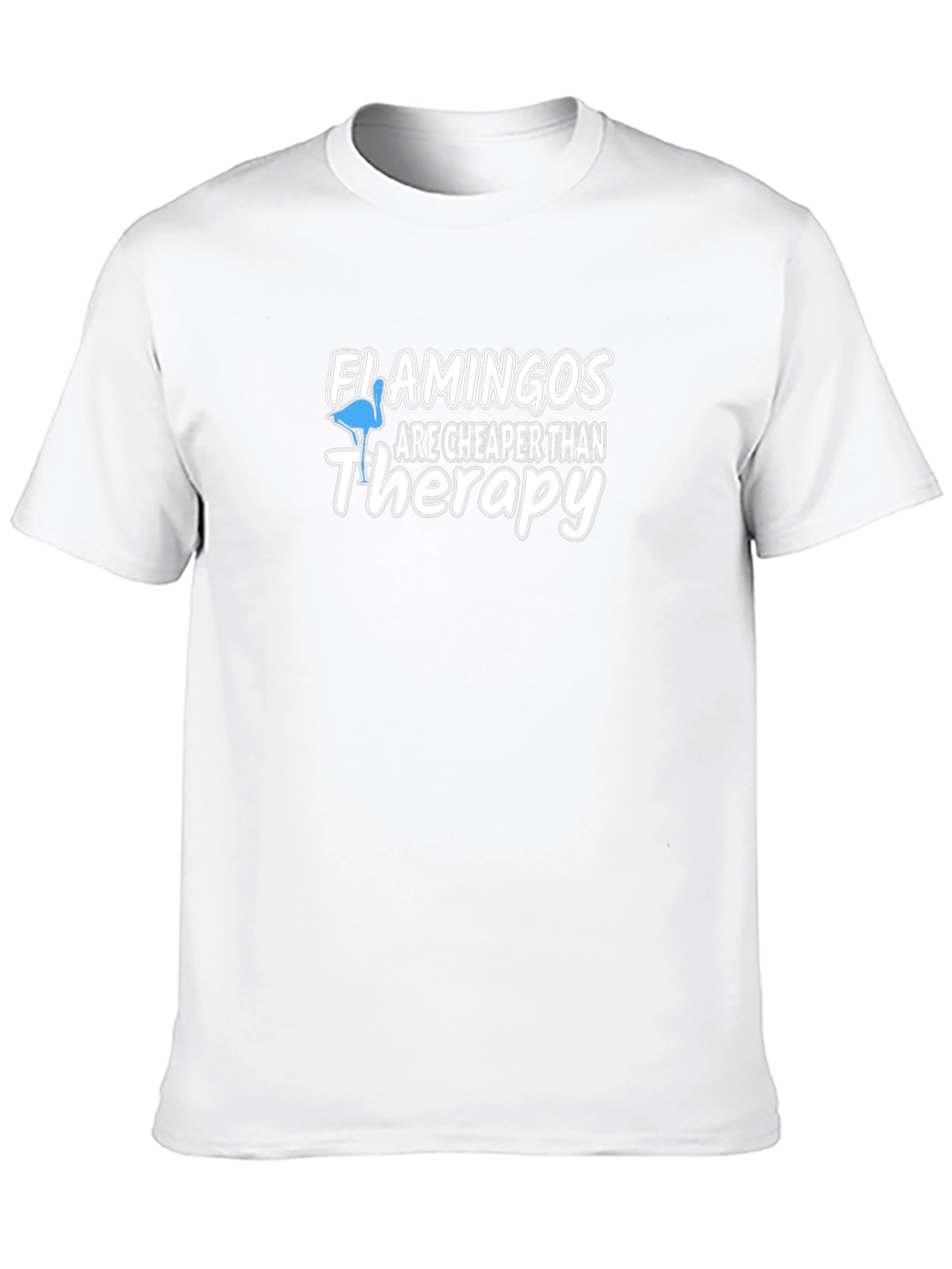 Funny Flamingo Therapy T-Shirt - Quirky Graphic Tee