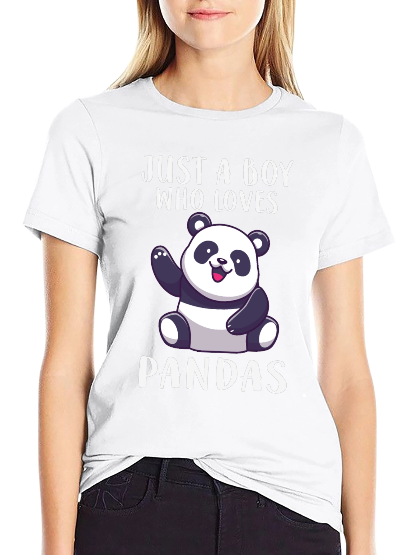 Just A Boy Who Loves Pandas Graphic Tee