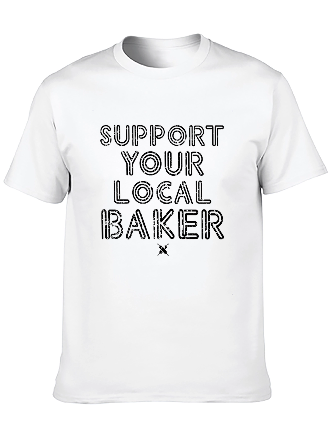 Support Your Local Baker Black Graphic T-Shirt
