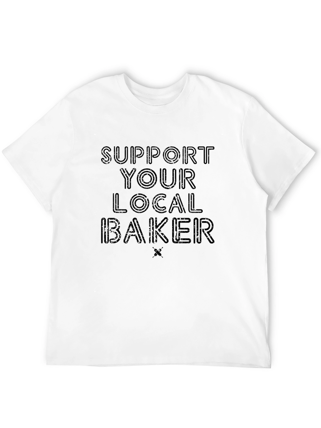 Support Your Local Baker Black Graphic T-Shirt